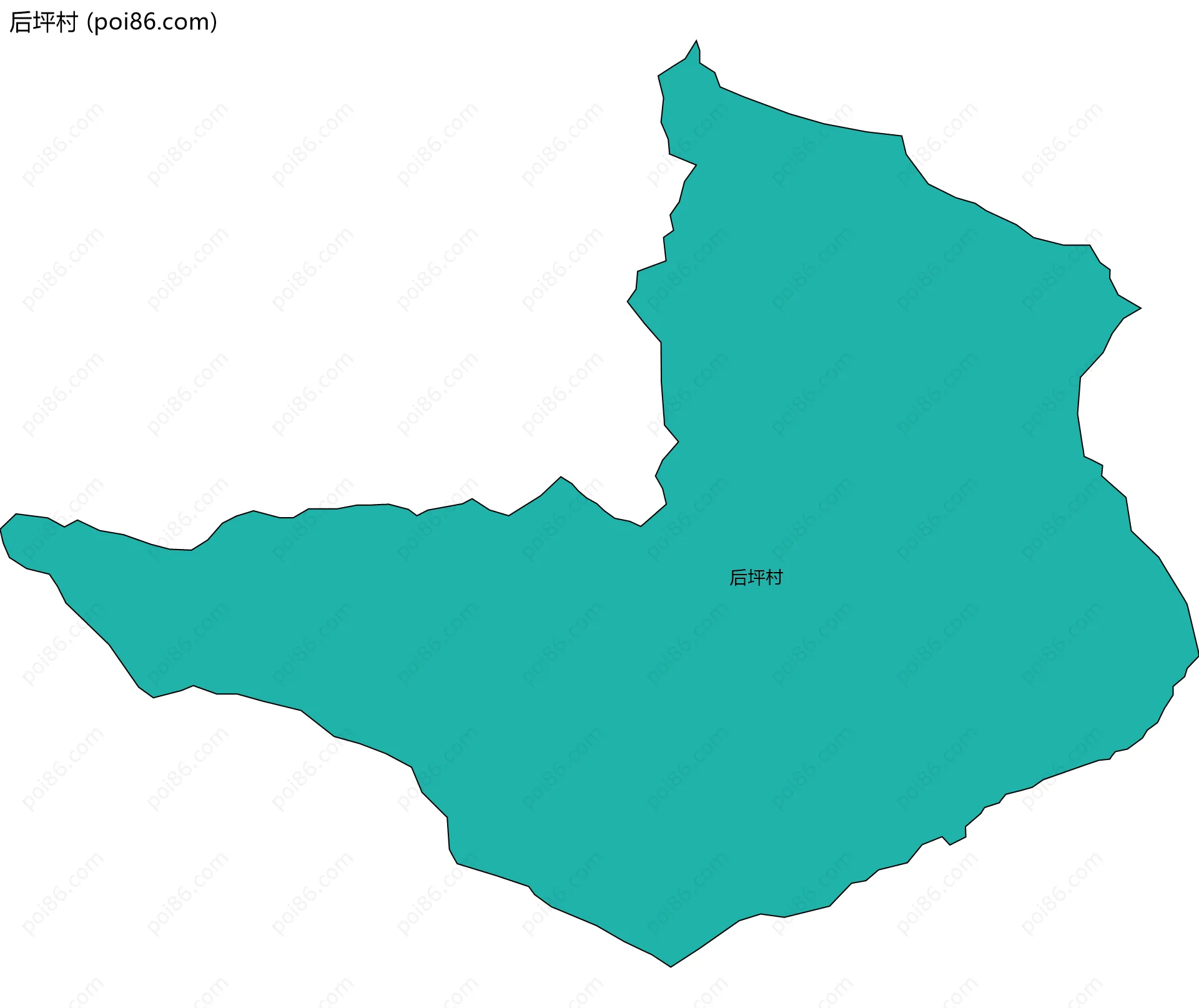 后坪村边界地图
