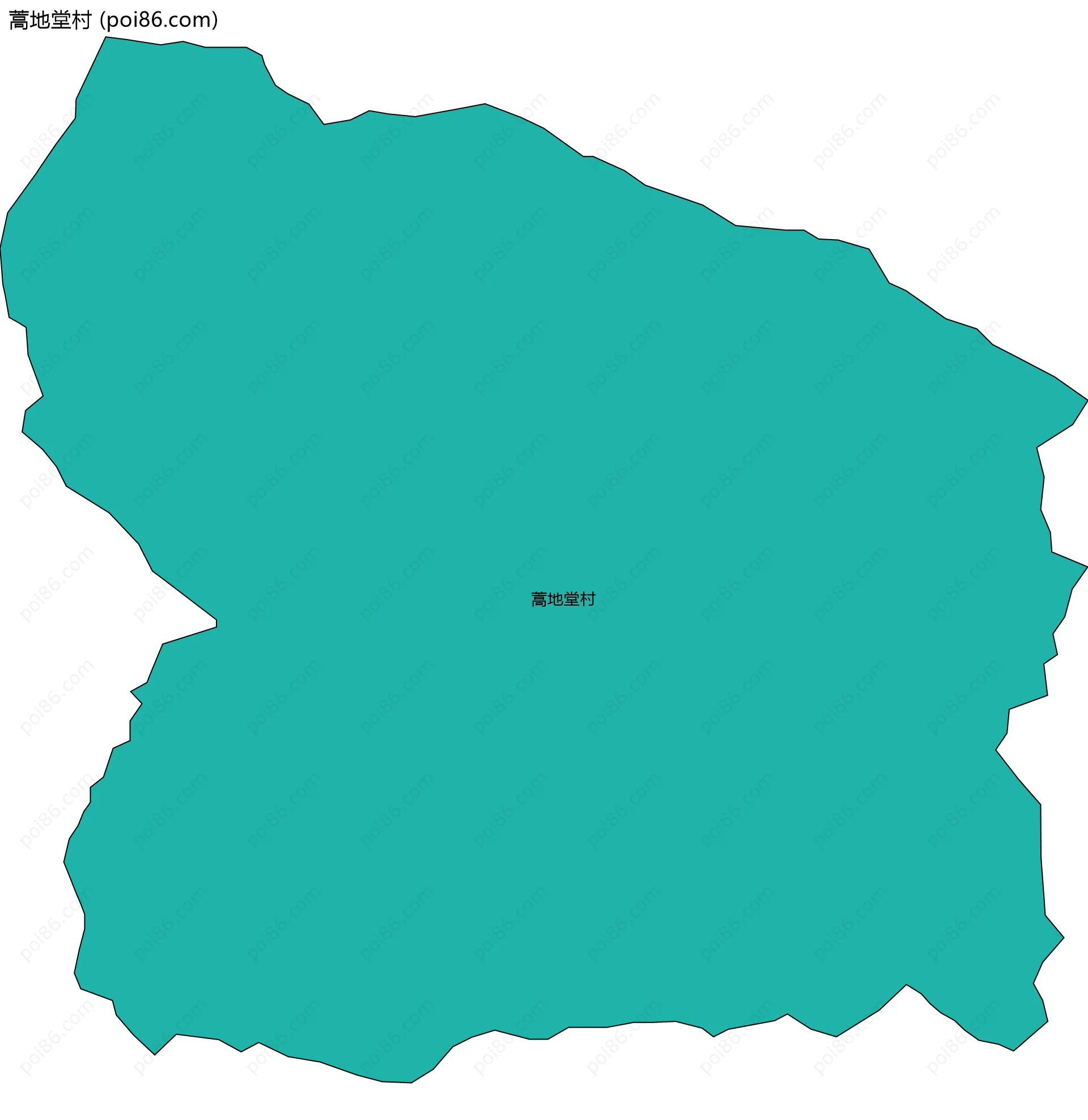 蒿地堂村边界地图