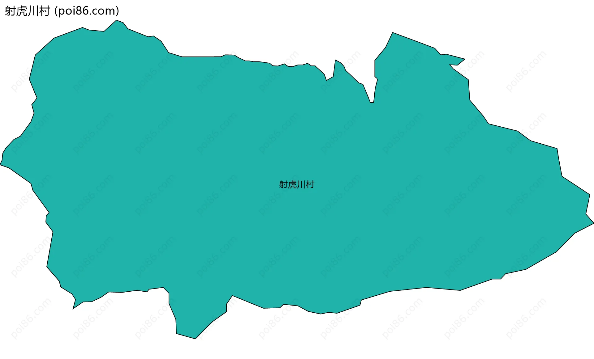 射虎川村边界地图
