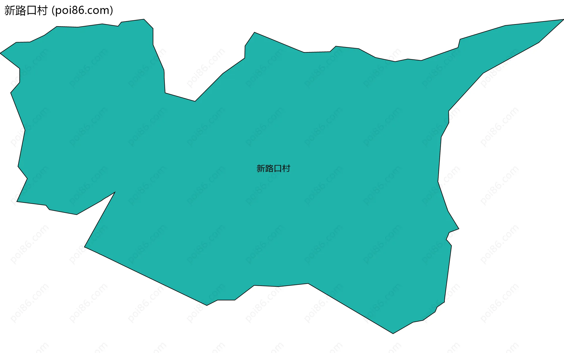 新路口村边界地图