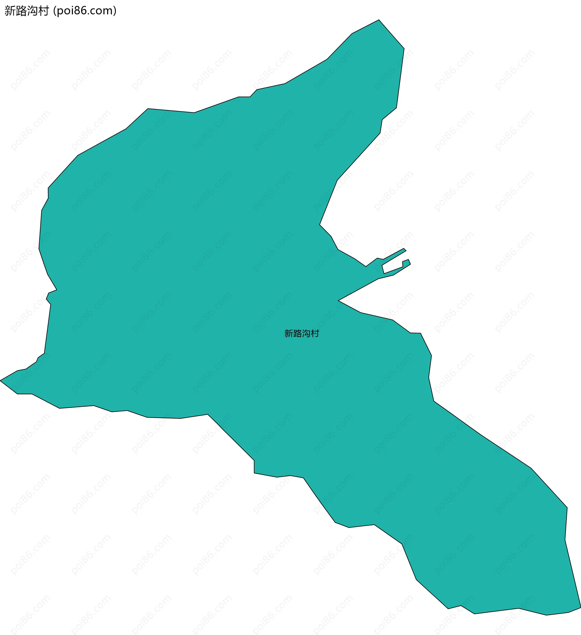 新路沟村边界地图