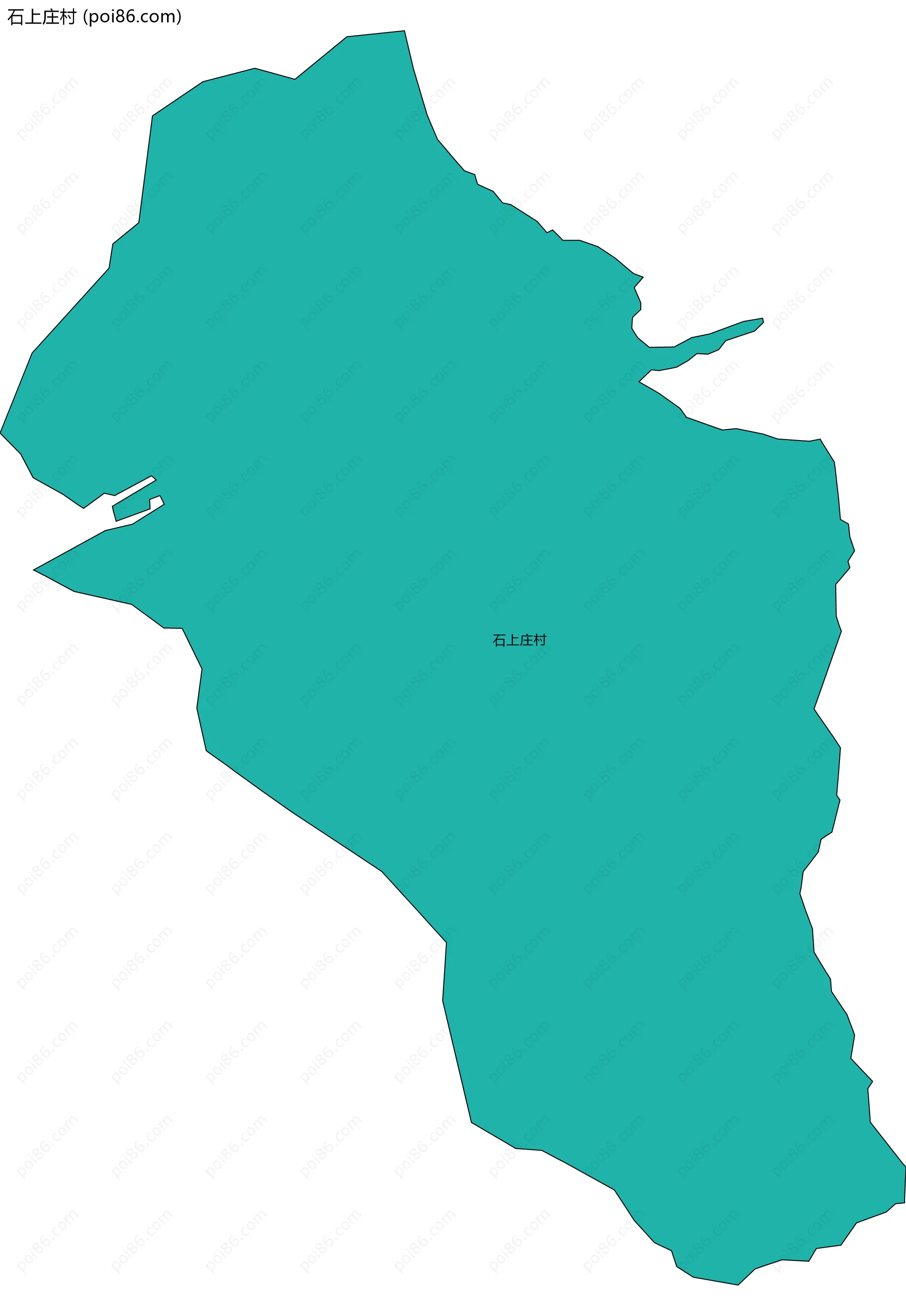 石上庄村边界地图