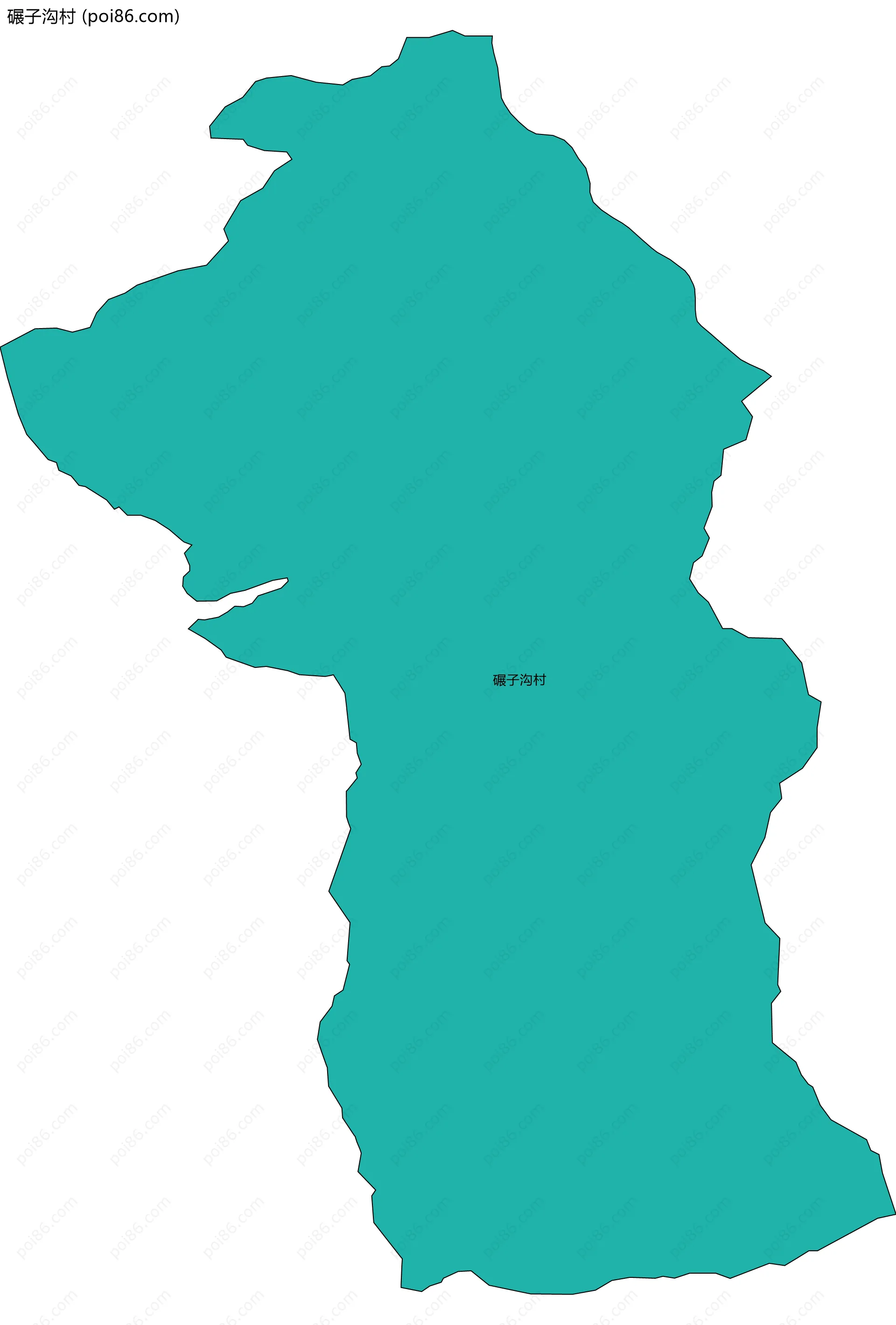 碾子沟村边界地图