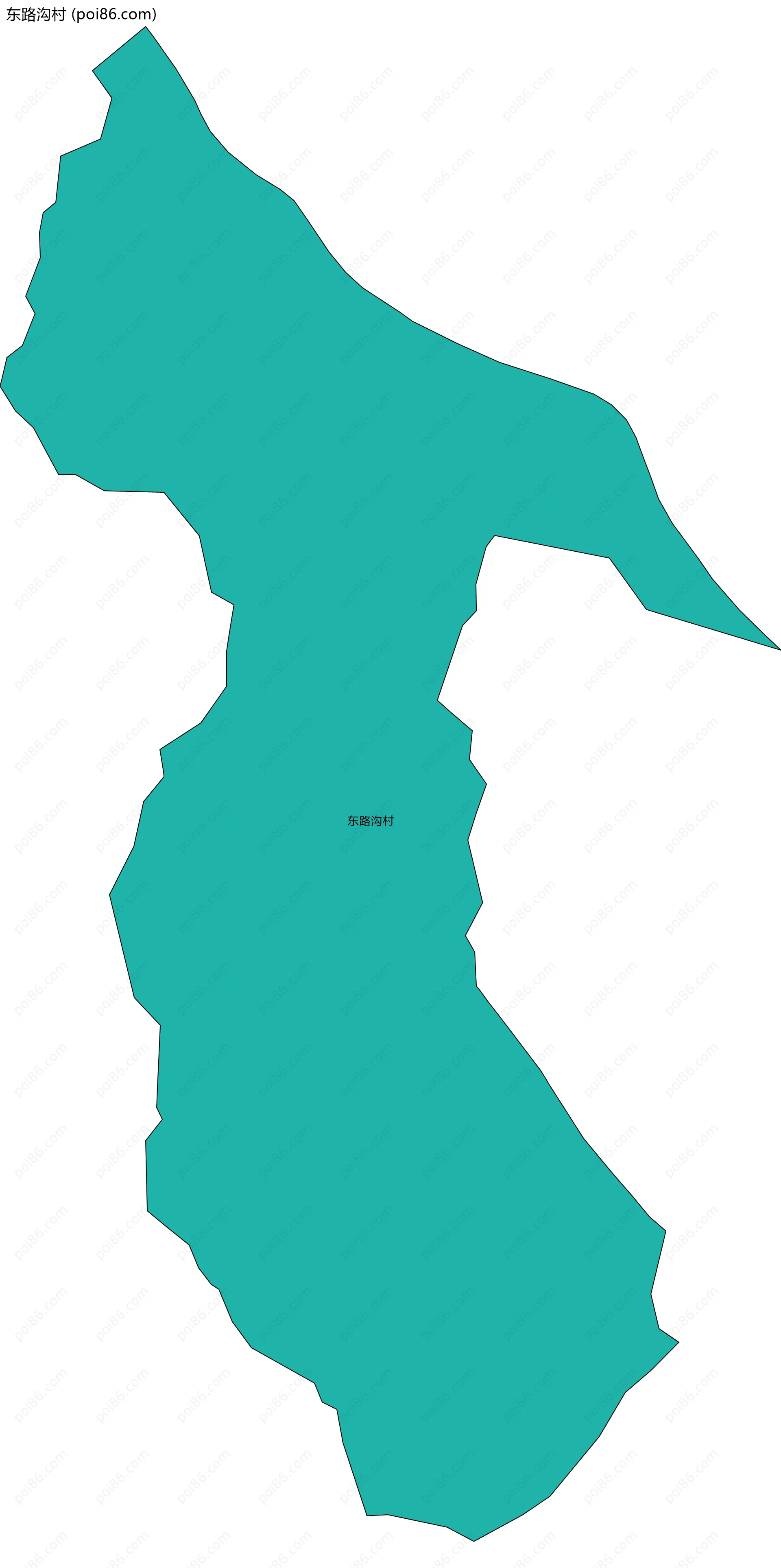 东路沟村边界地图