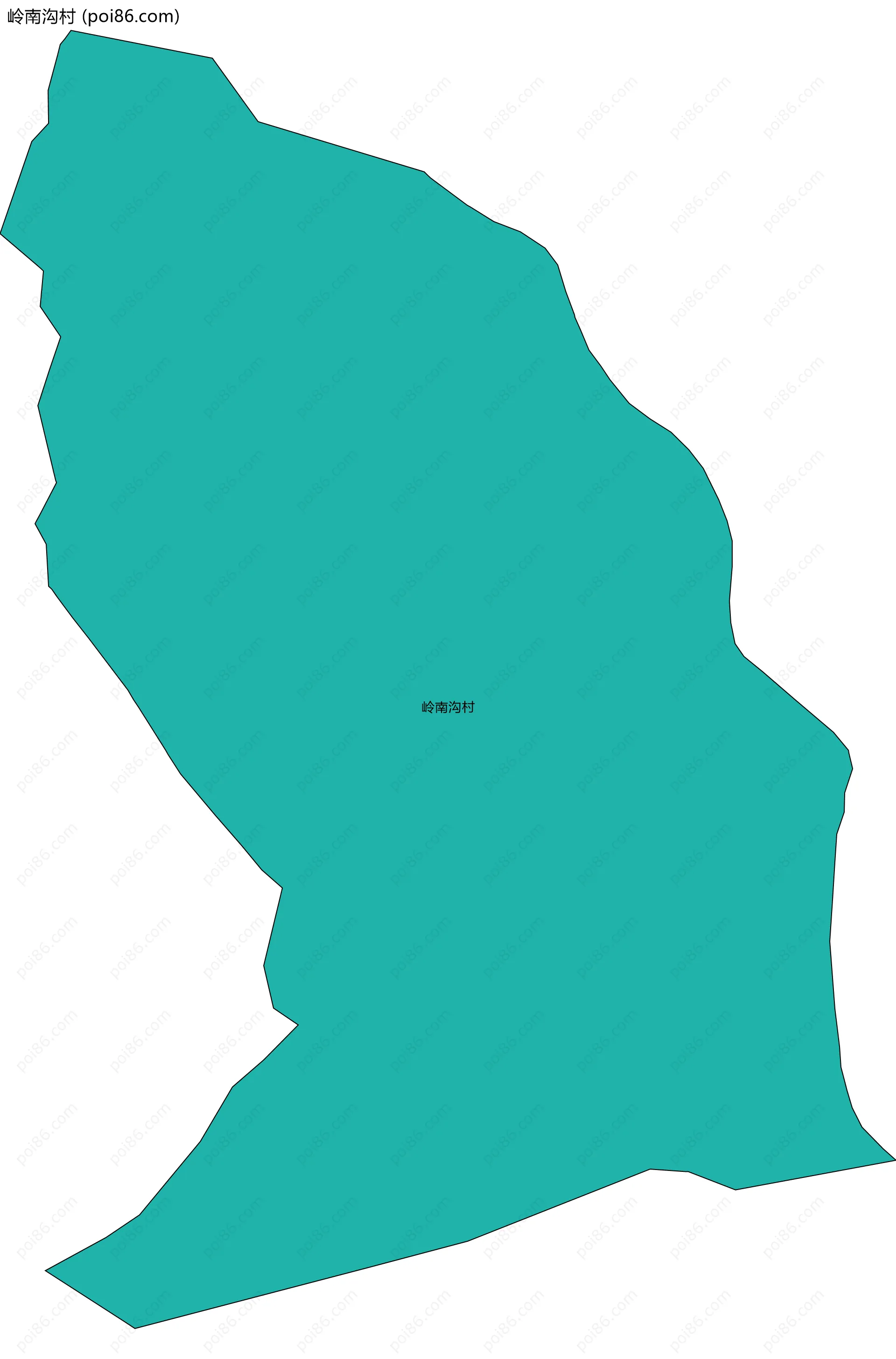 岭南沟村边界地图