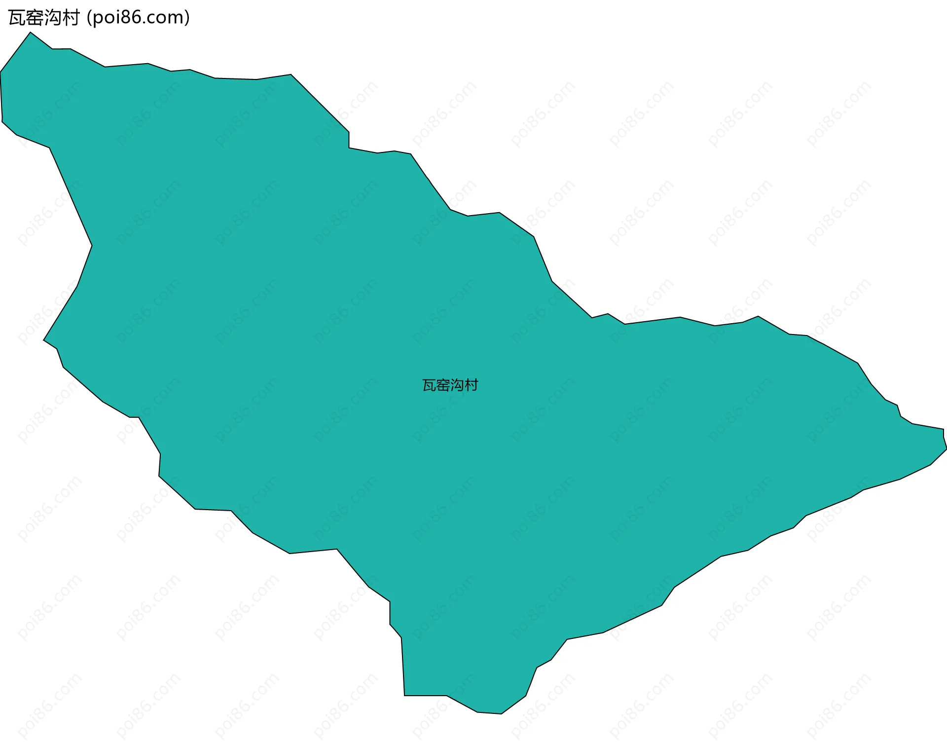 瓦窑沟村边界地图