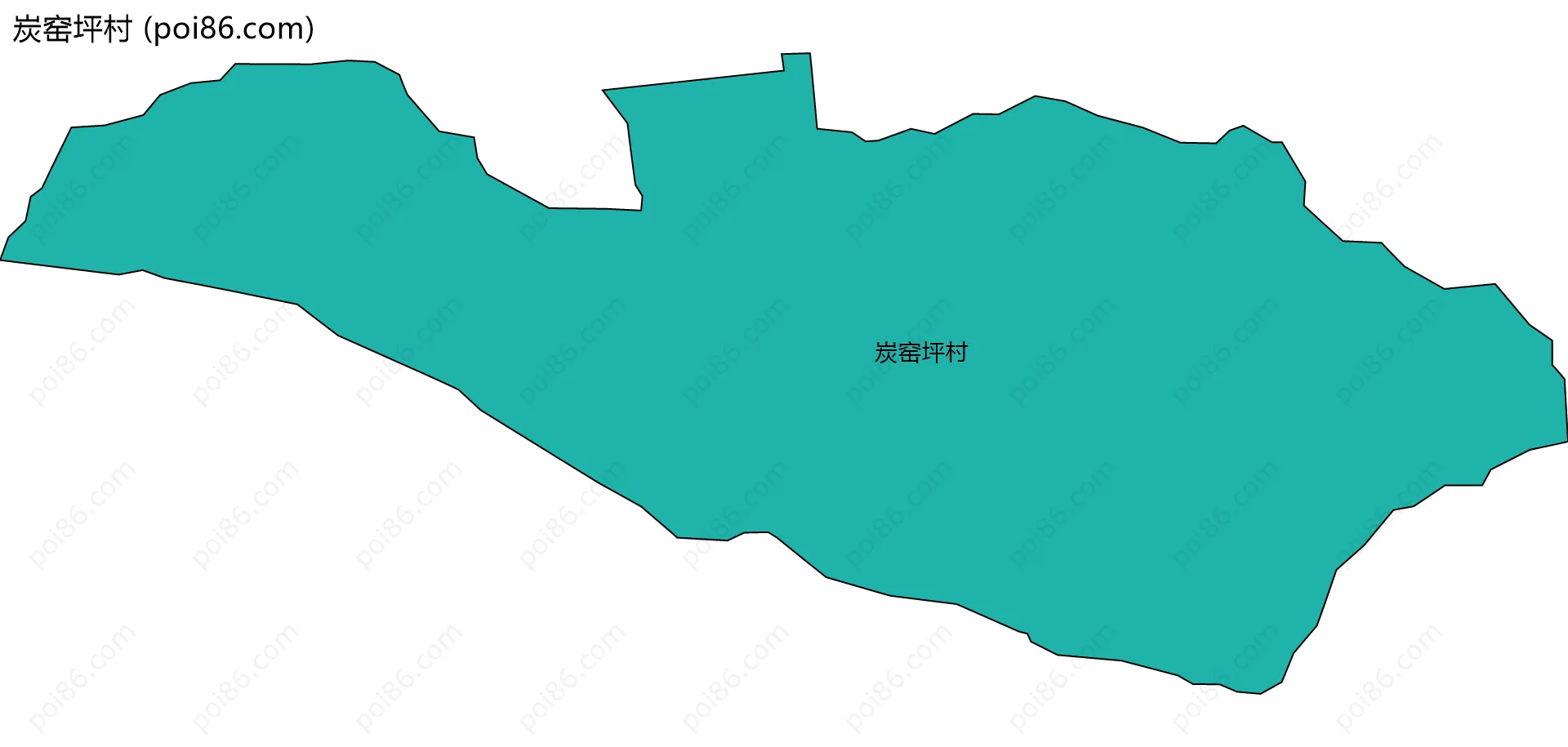 炭窑坪村边界地图