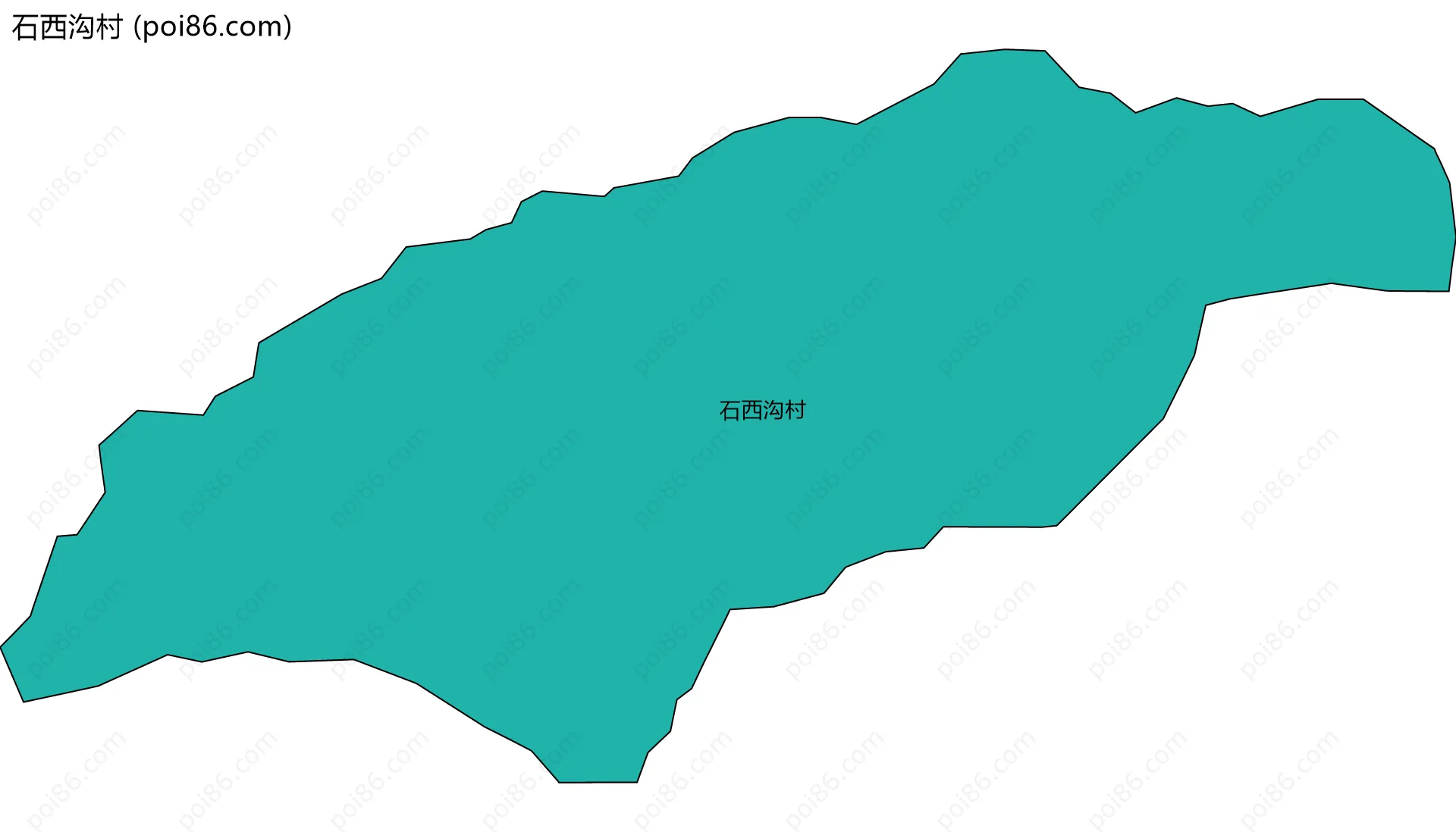 石西沟村边界地图