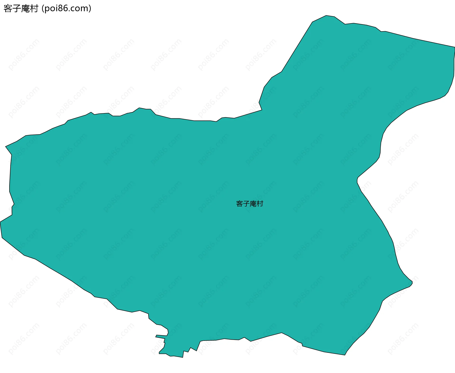 客子庵村边界地图