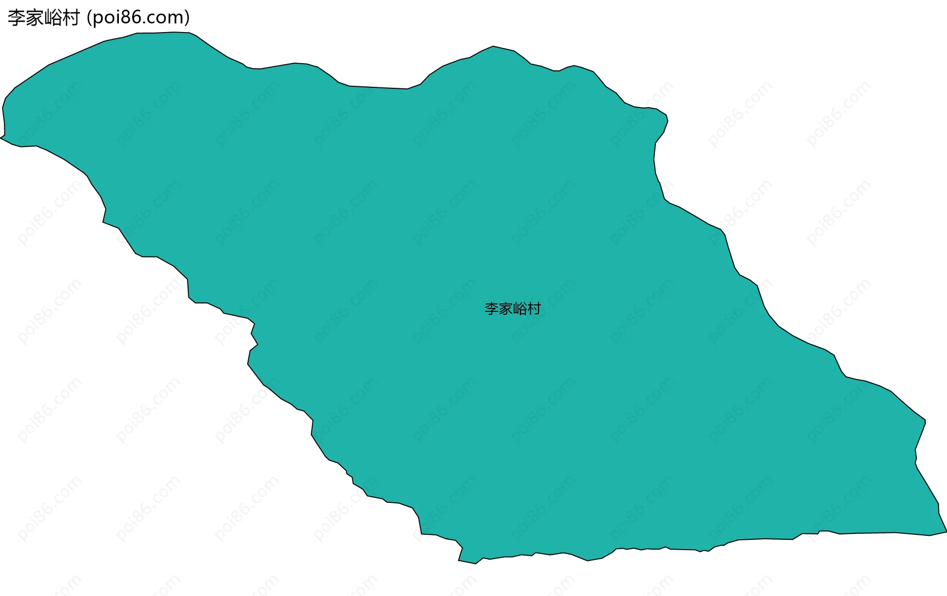 李家峪村边界地图