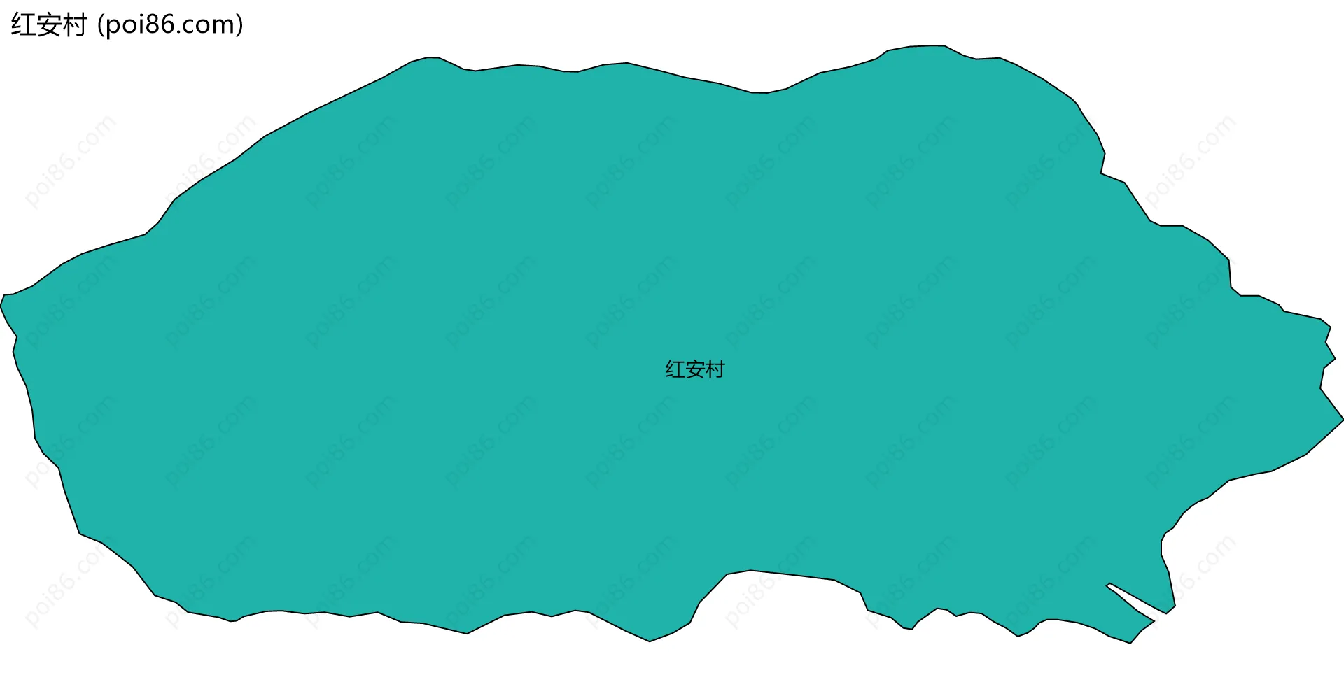 红安村边界地图