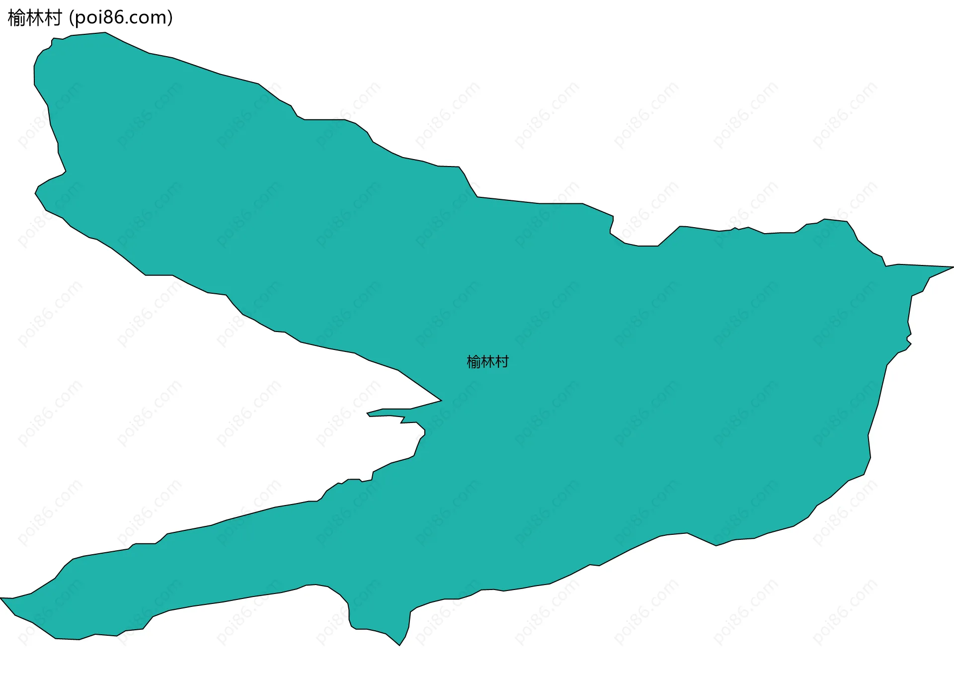 榆林村边界地图