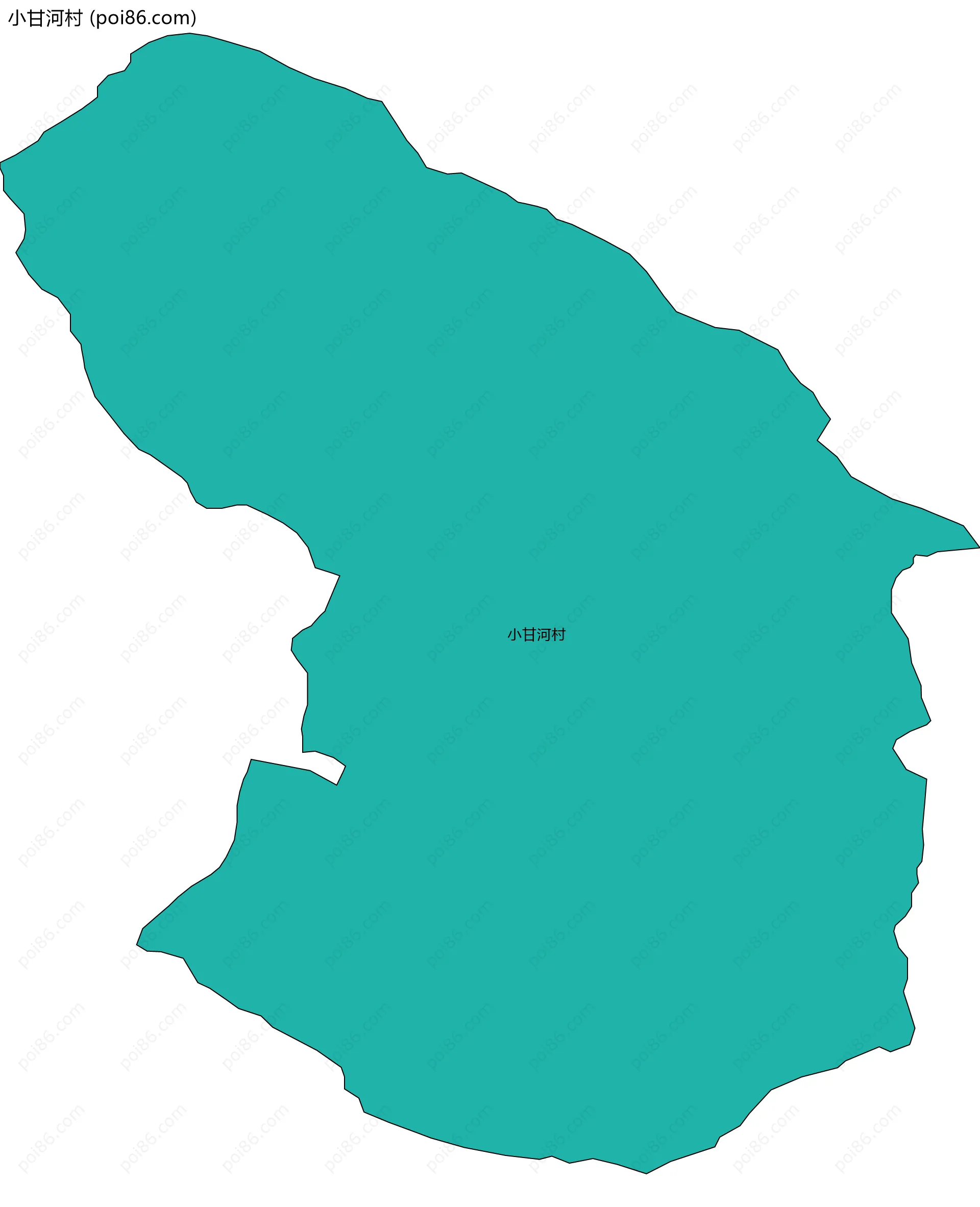 小甘河村边界地图