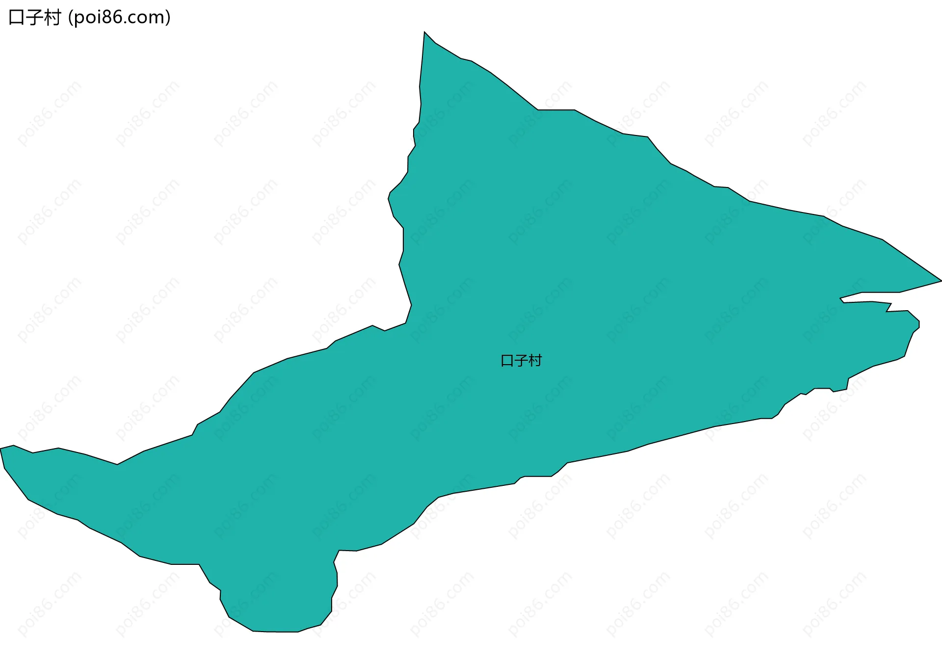 口子村边界地图
