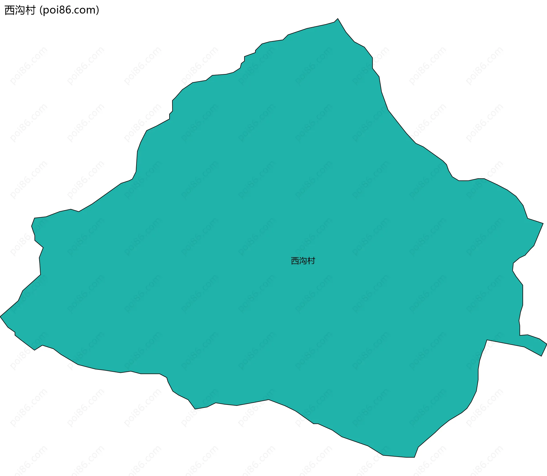 西沟村边界地图