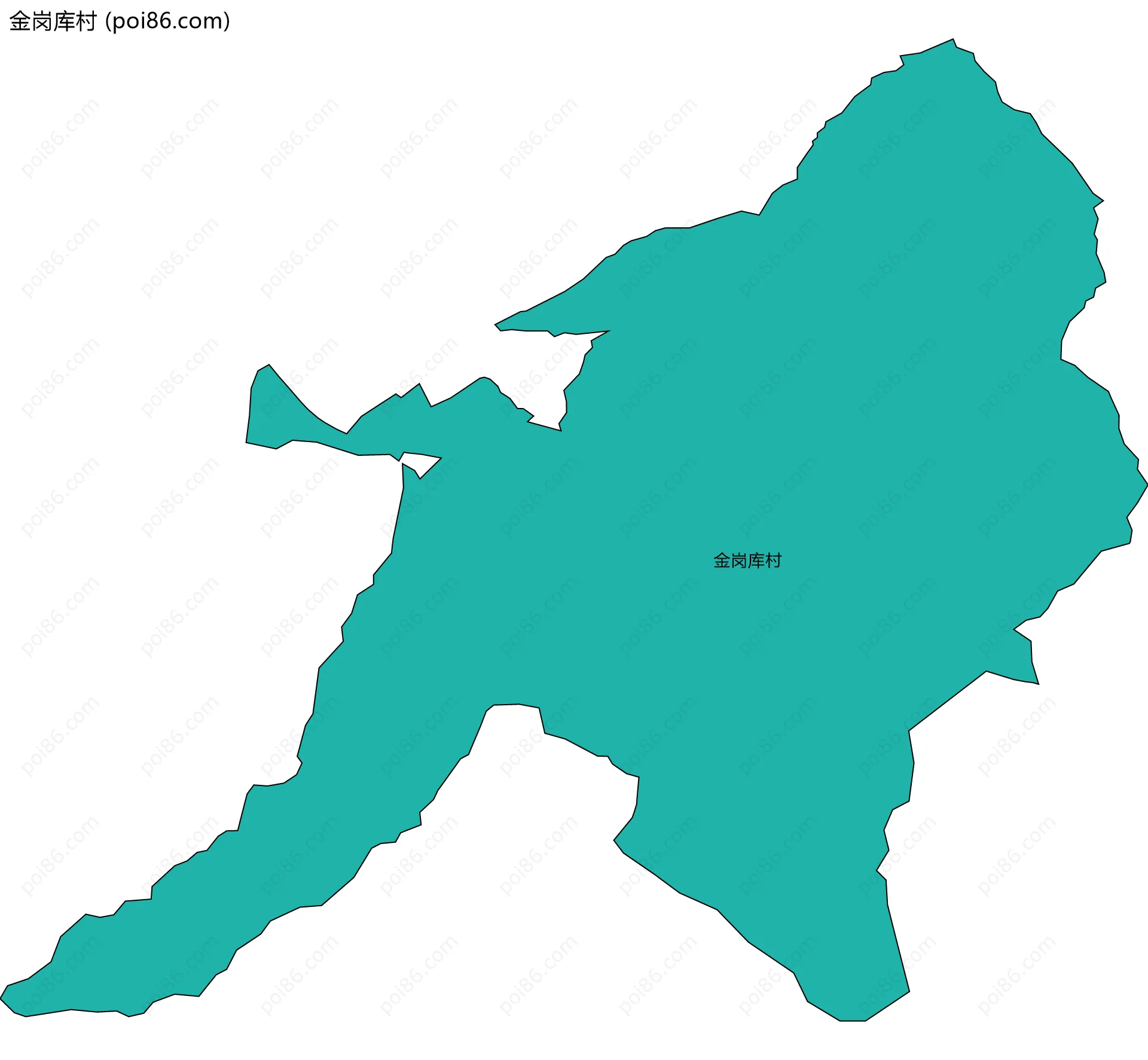 金岗库村边界地图