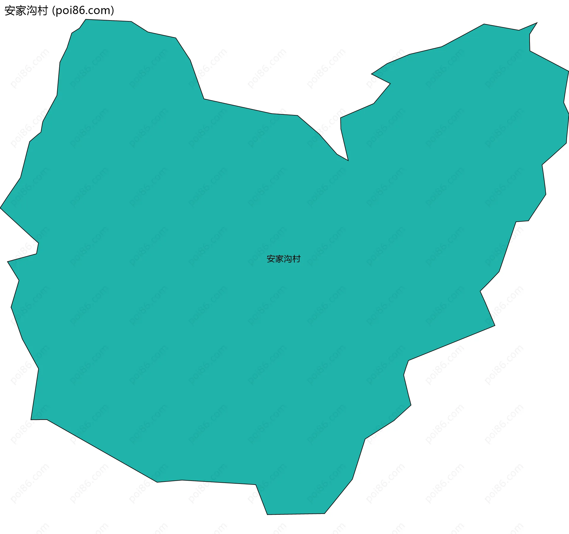 安家沟村边界地图