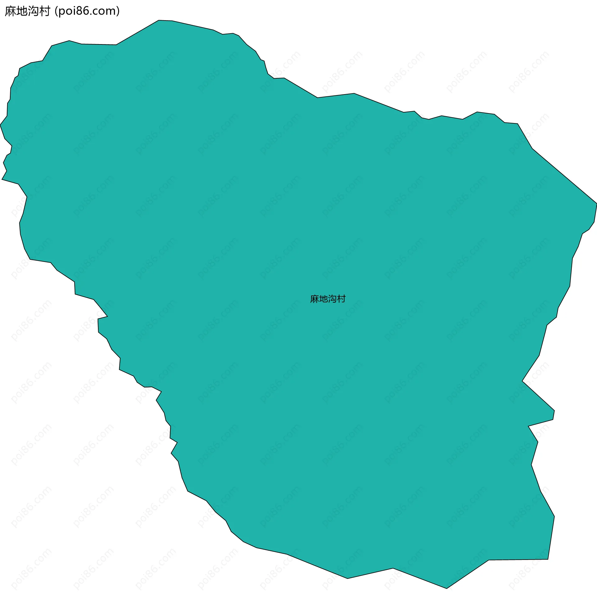 麻地沟村边界地图