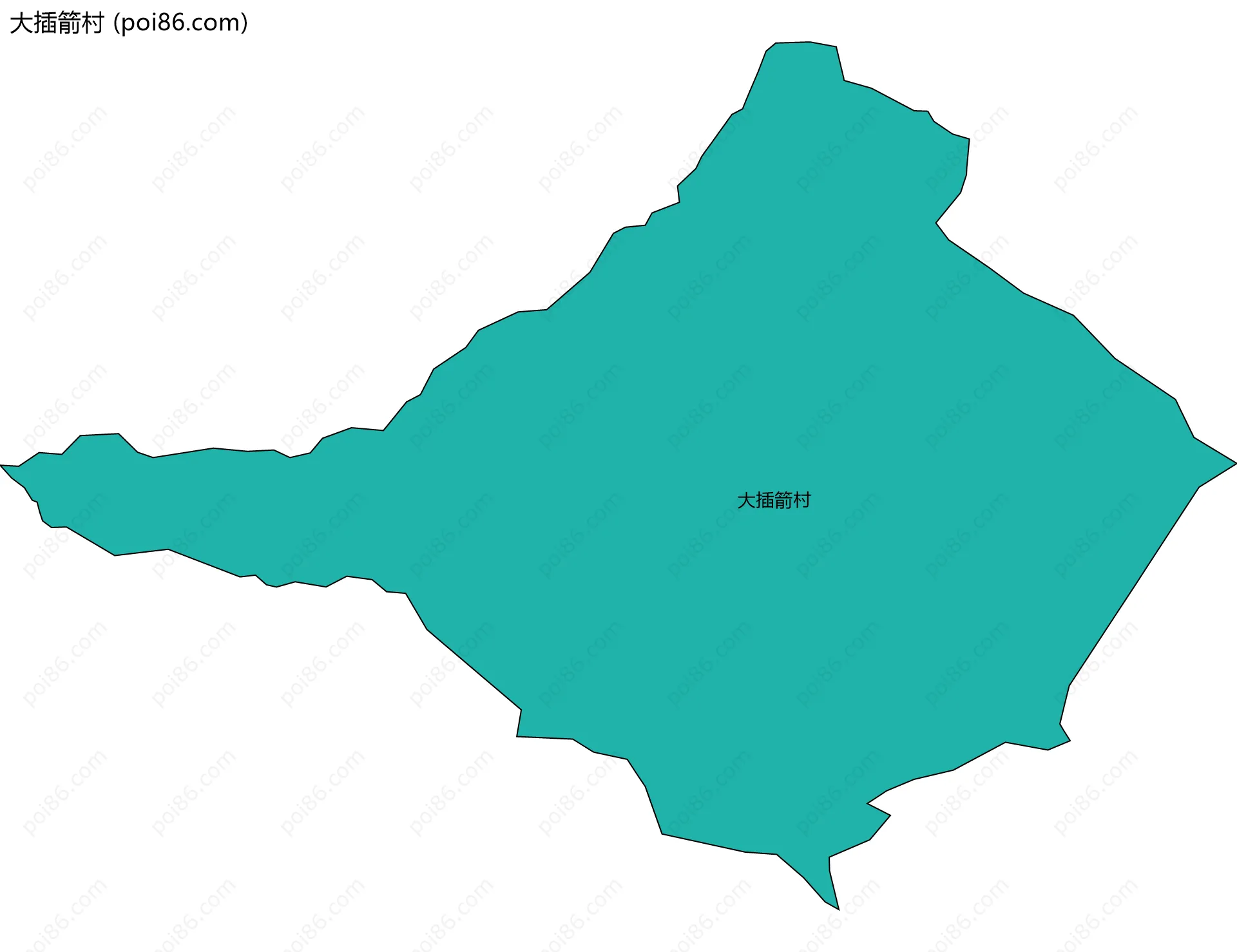 大插箭村边界地图