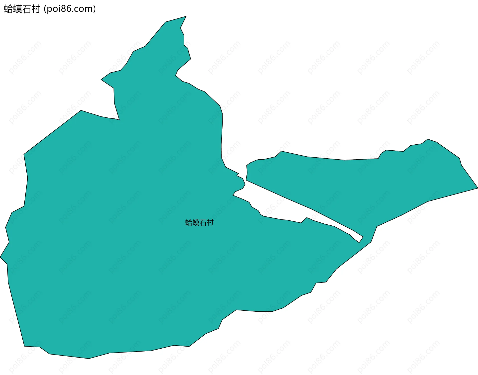 蛤蟆石村边界地图