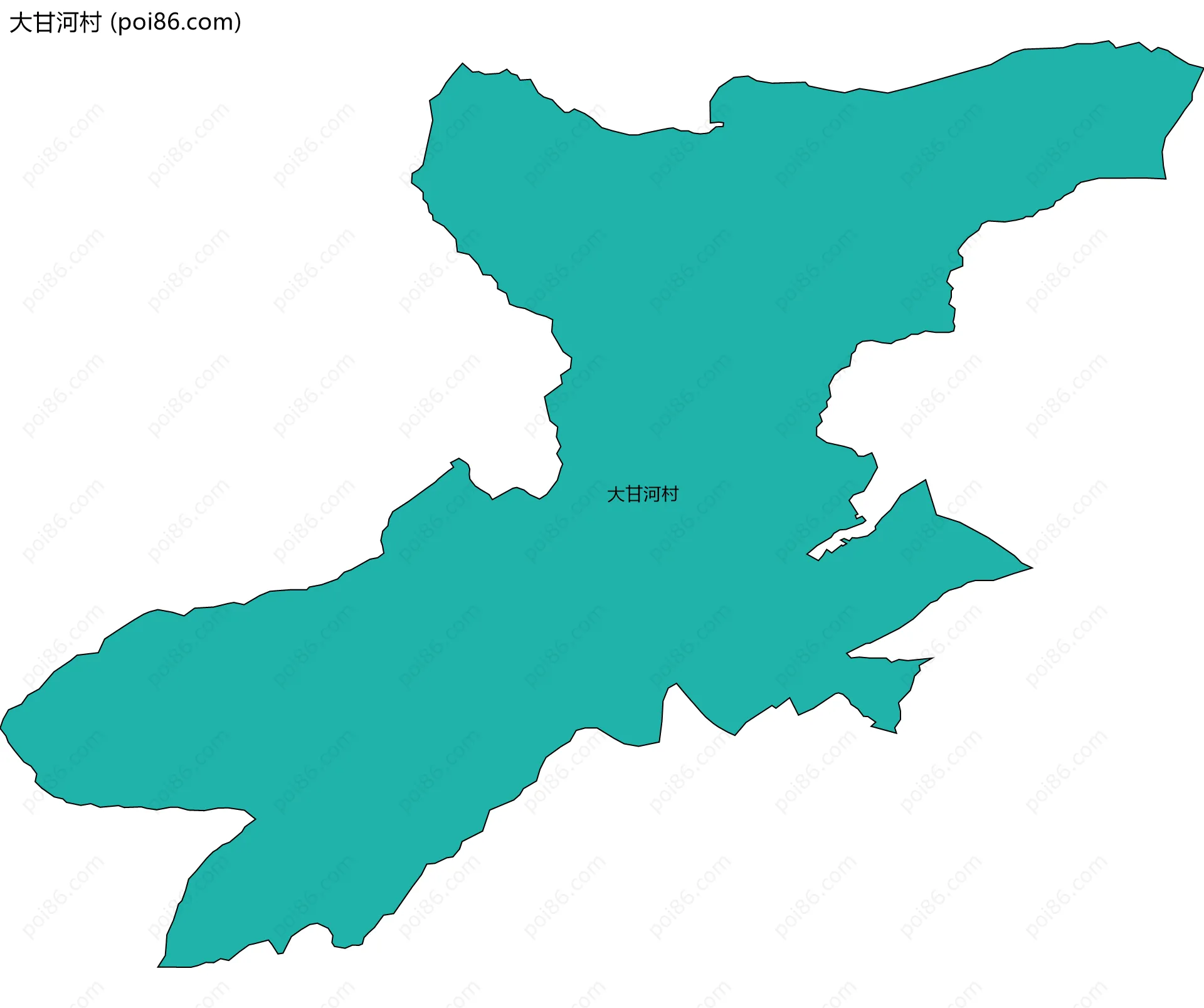 大甘河村边界地图