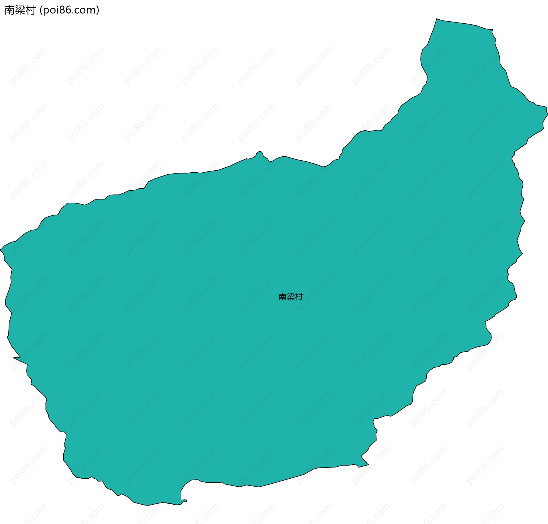 南梁村边界地图