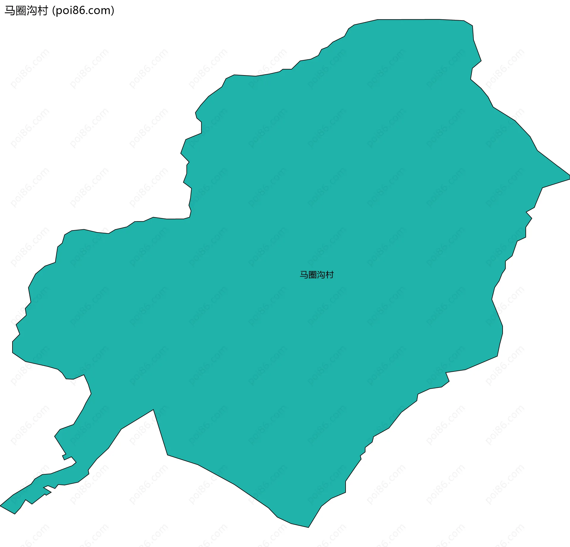 马圈沟村边界地图