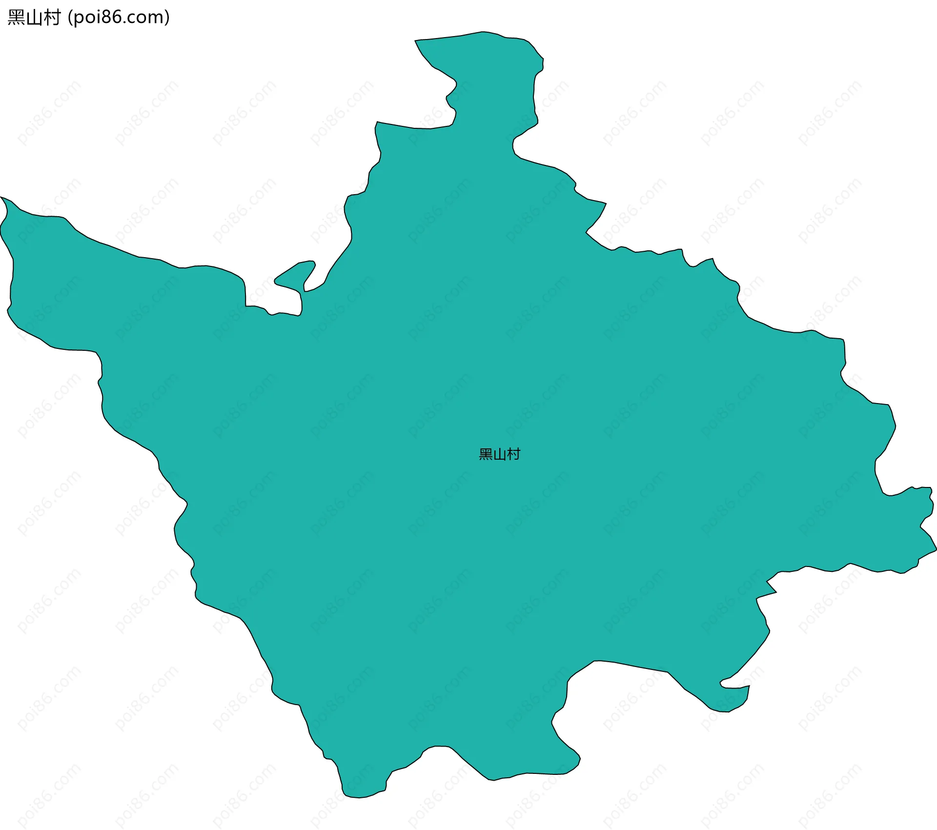 黑山村边界地图