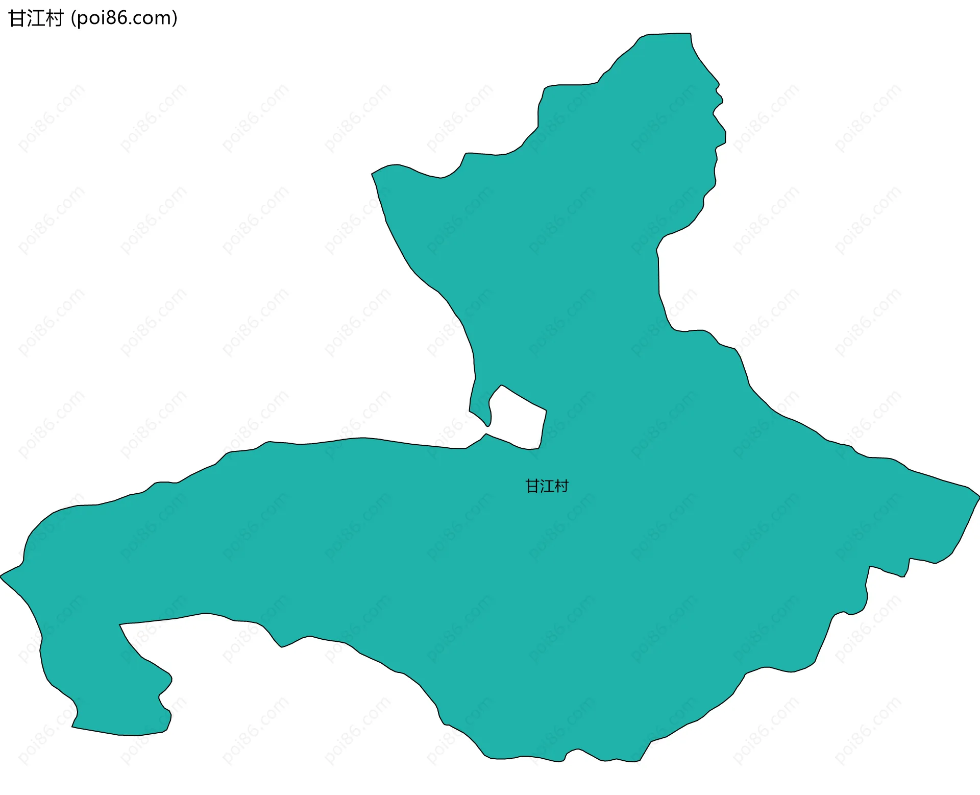 甘江村边界地图