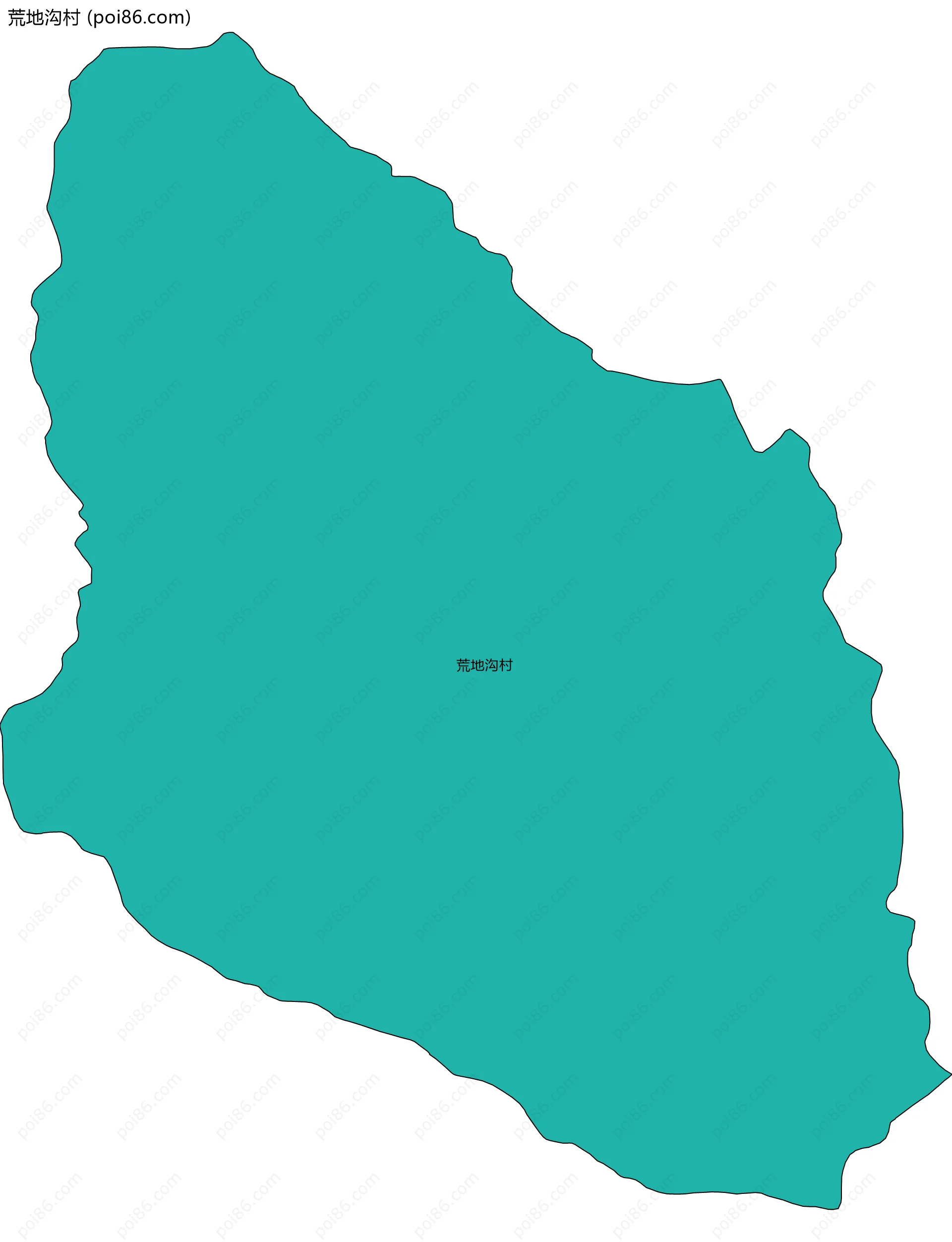 荒地沟村边界地图