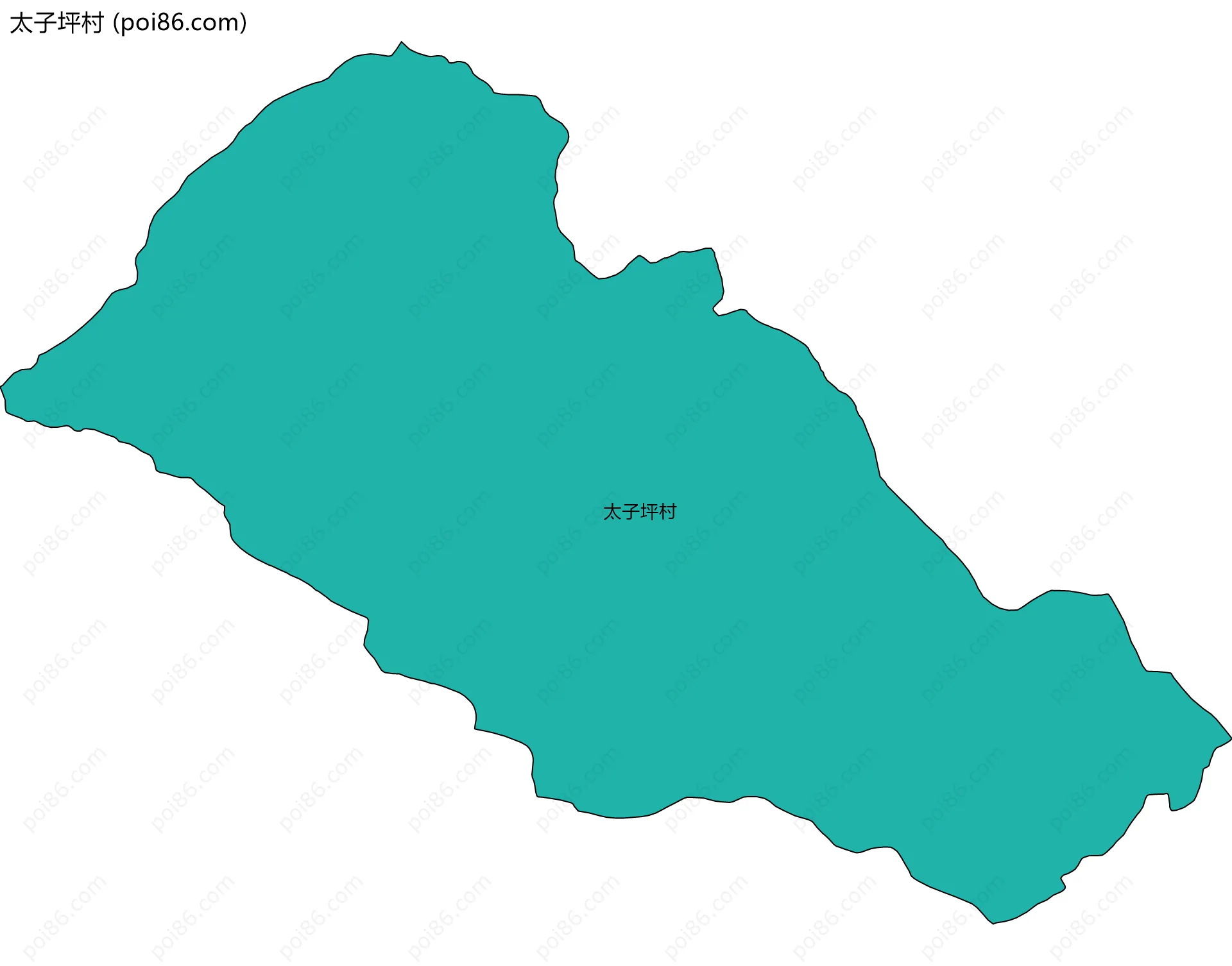 太子坪村边界地图