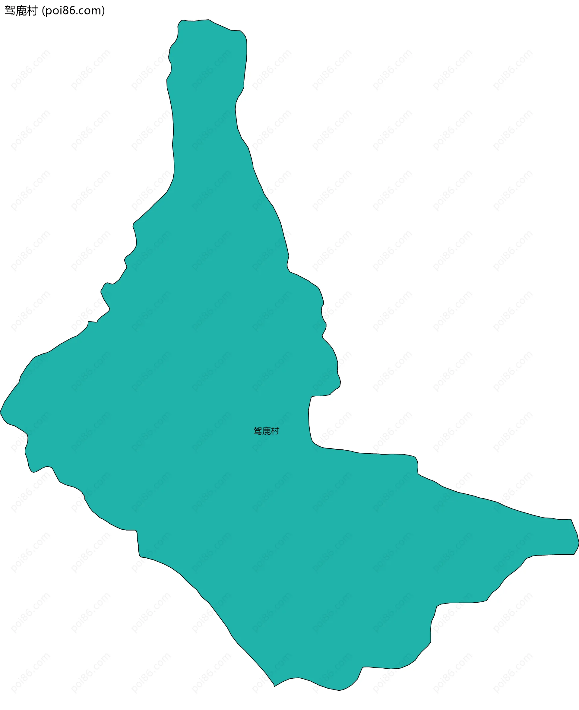 驾鹿村边界地图