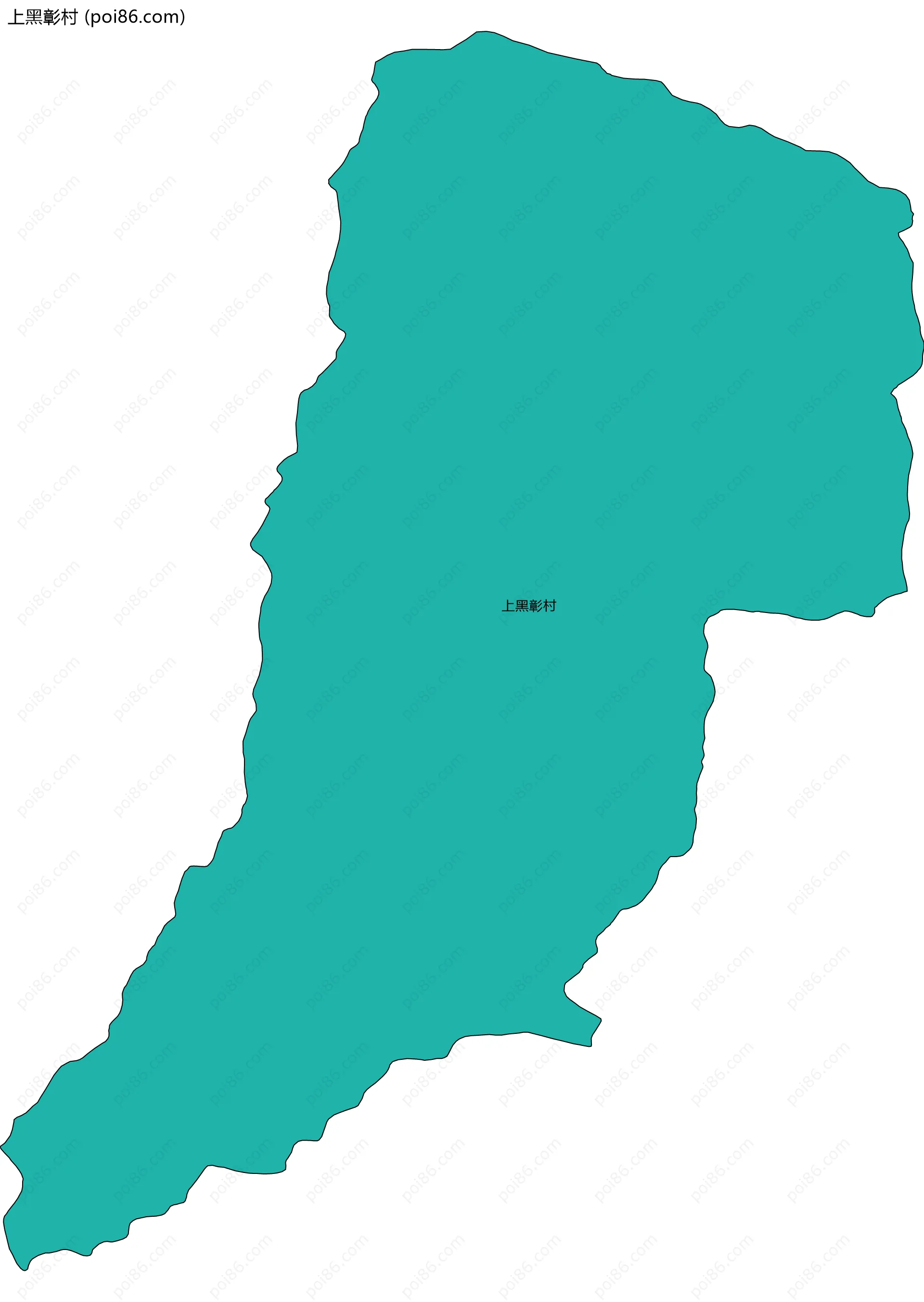 上黑彰村边界地图