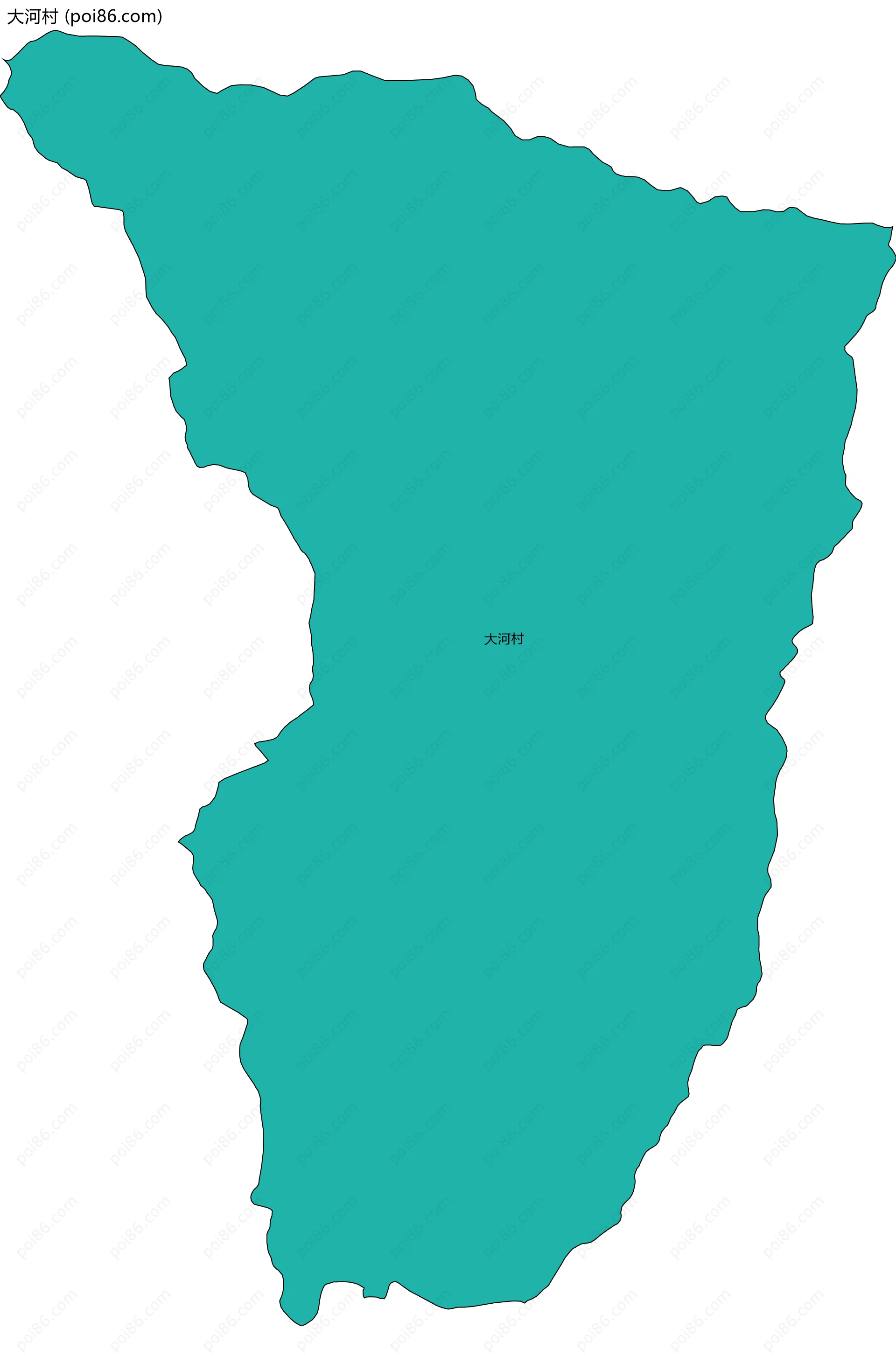 大河村边界地图