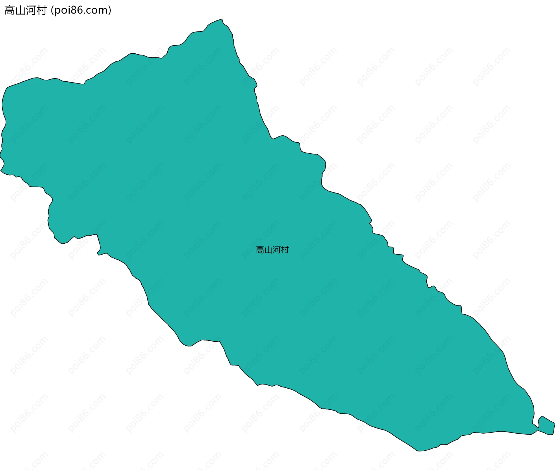 高山河村边界地图