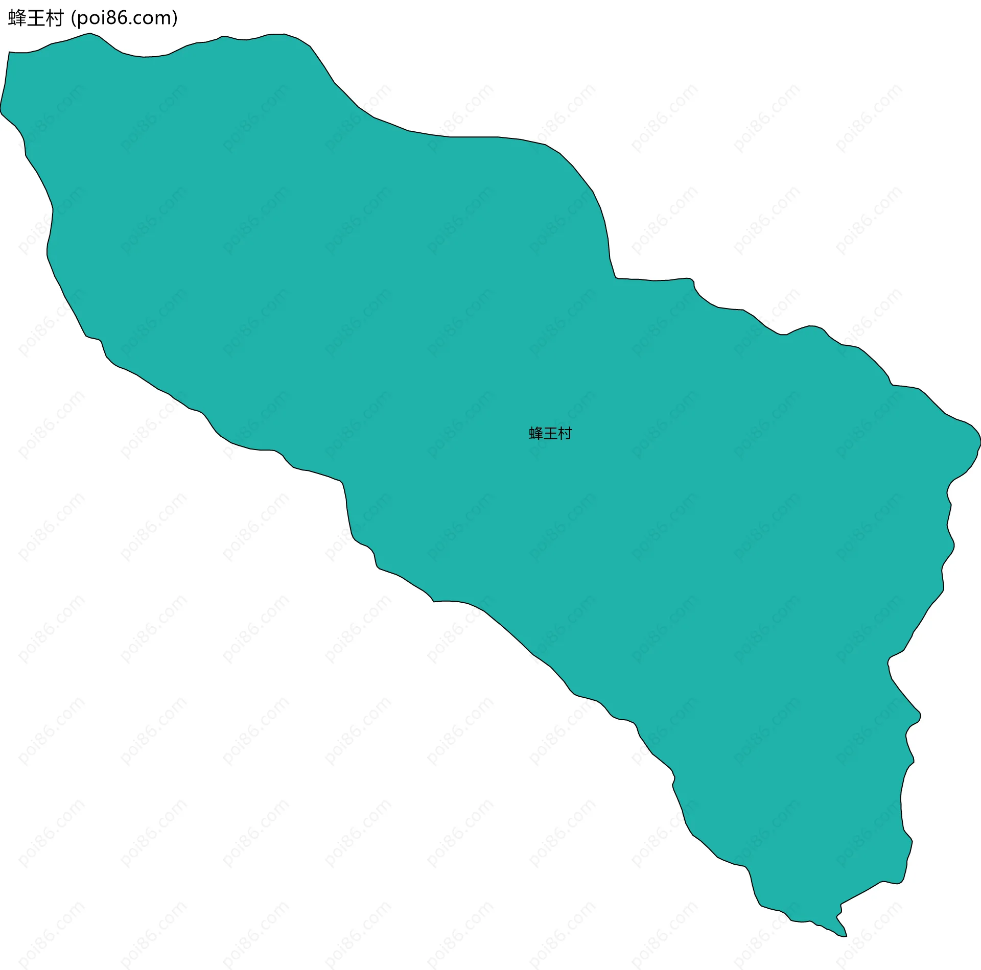 蜂王村边界地图