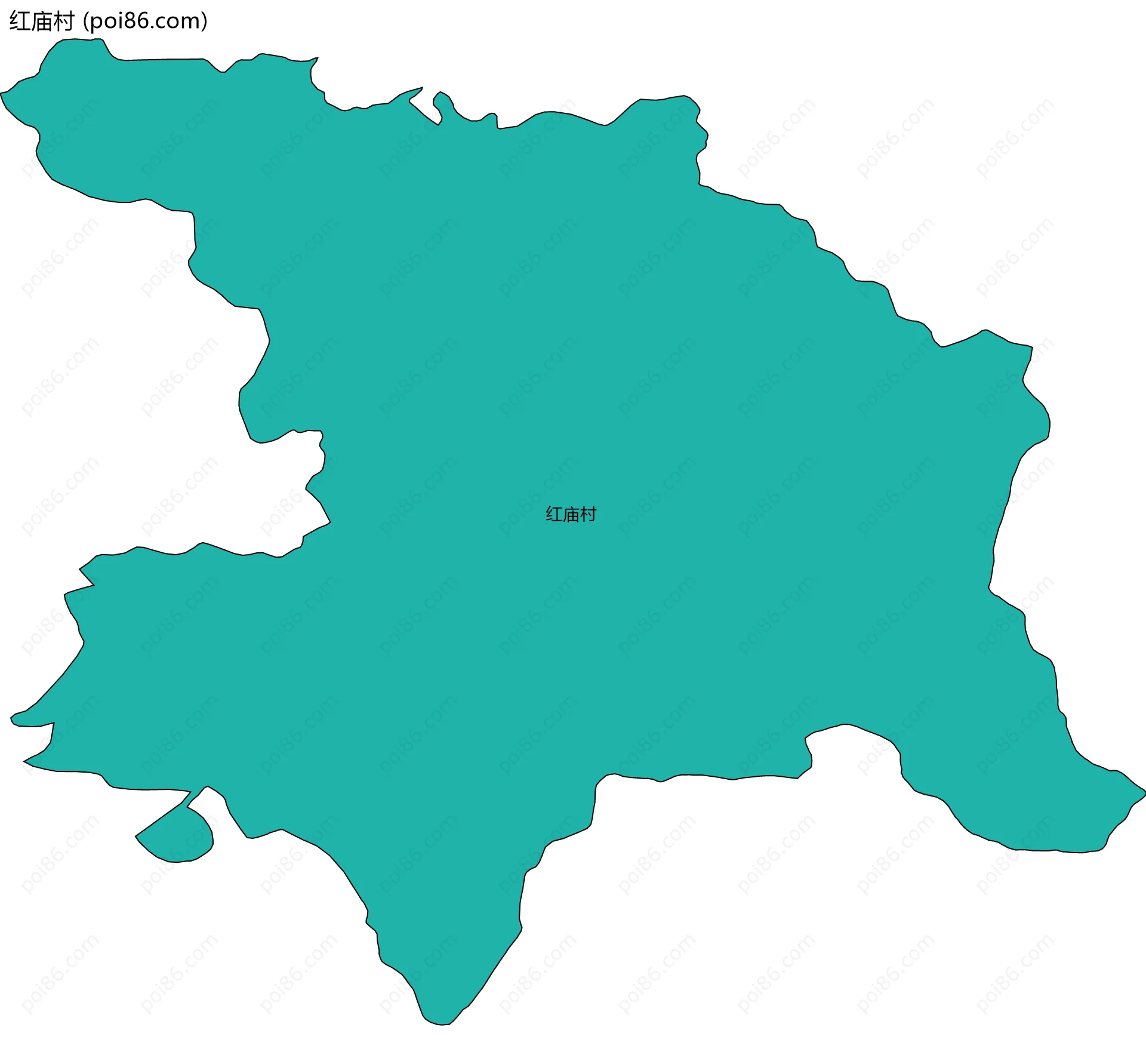 红庙村边界地图