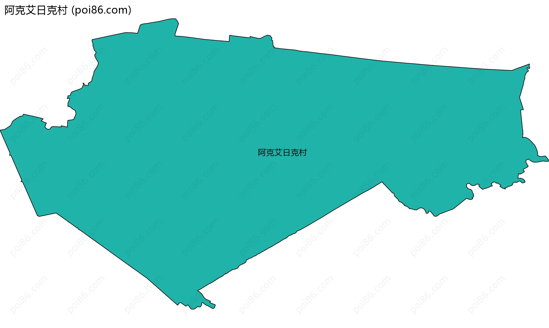阿克艾日克村边界地图