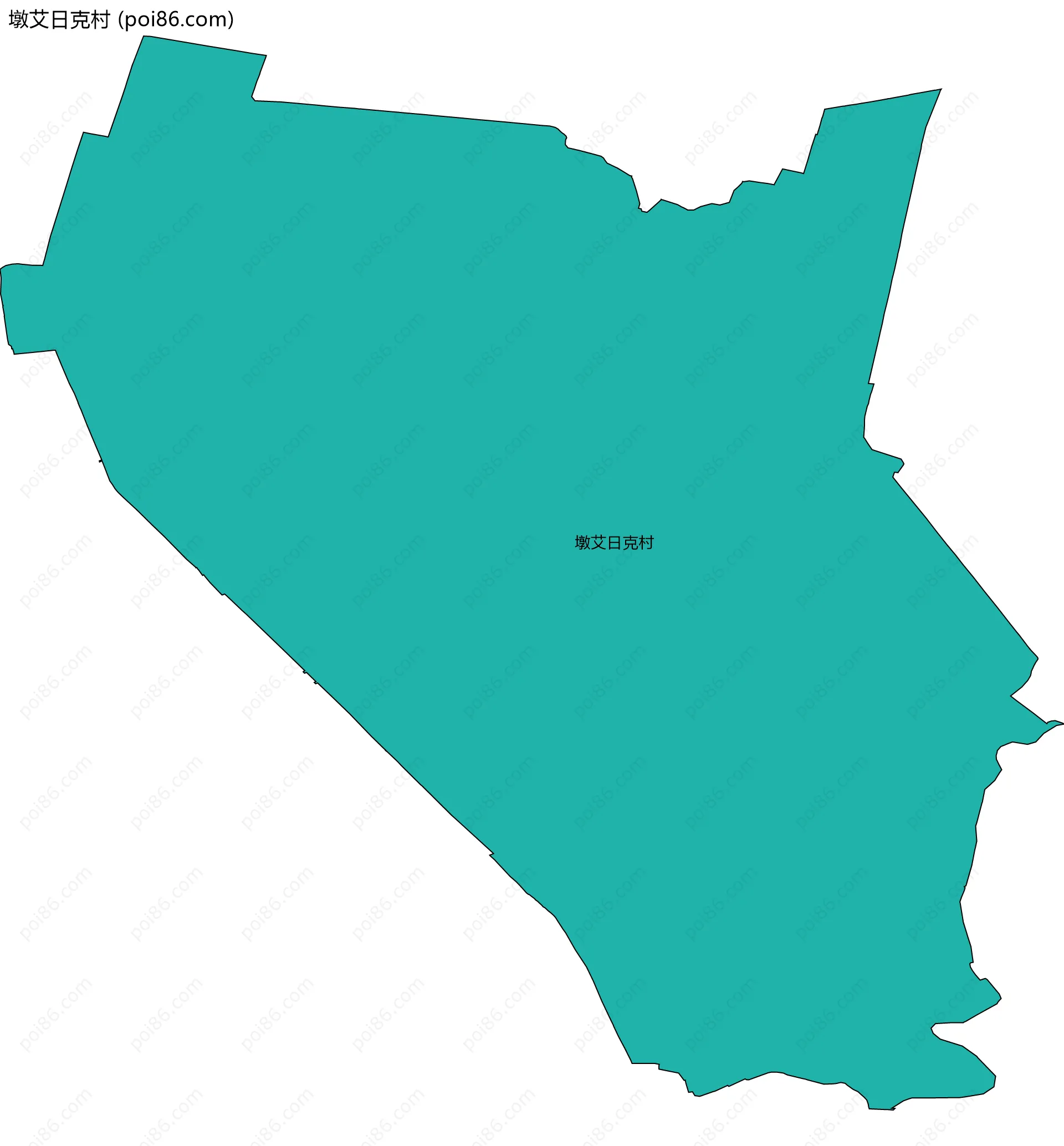 墩艾日克村边界地图
