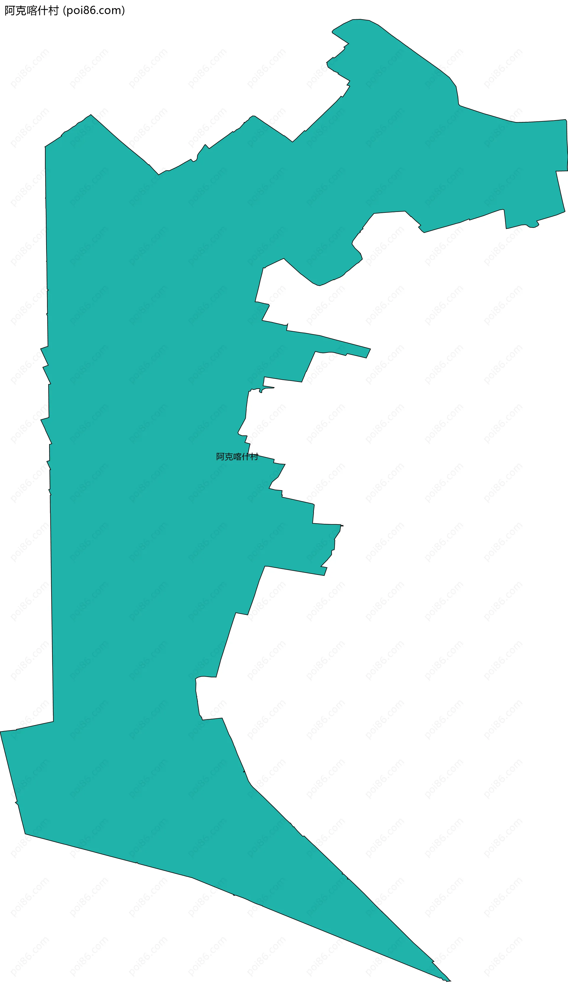 阿克喀什村边界地图
