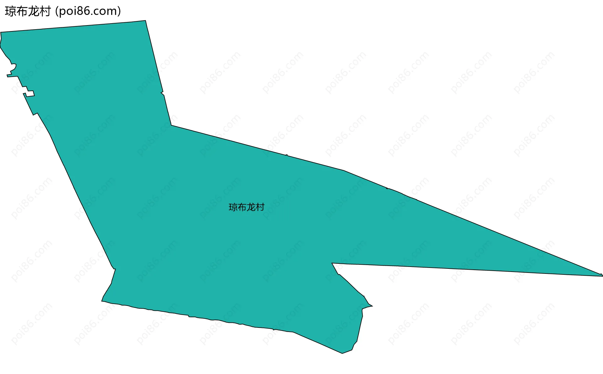 琼布龙村边界地图