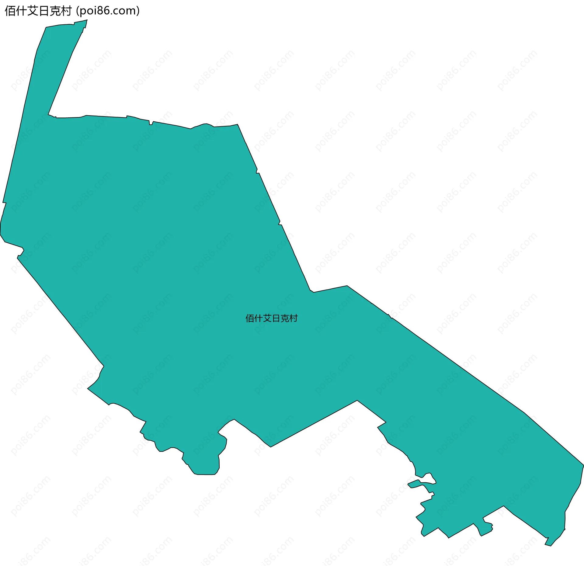 佰什艾日克村边界地图