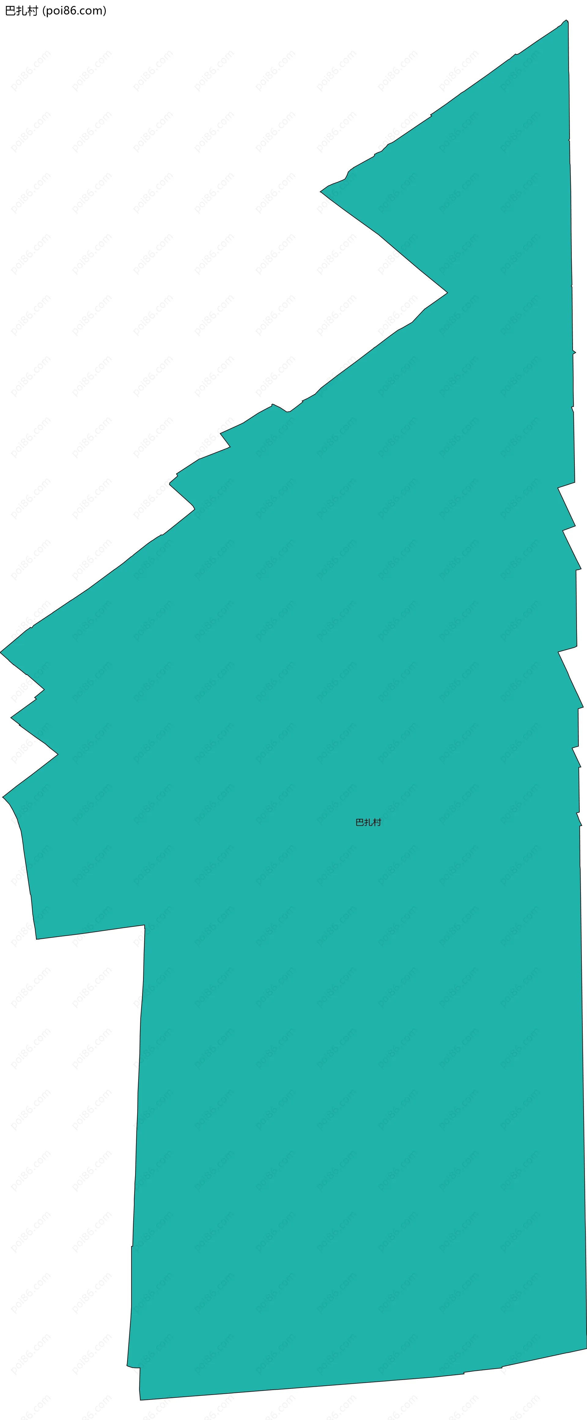 巴扎村边界地图