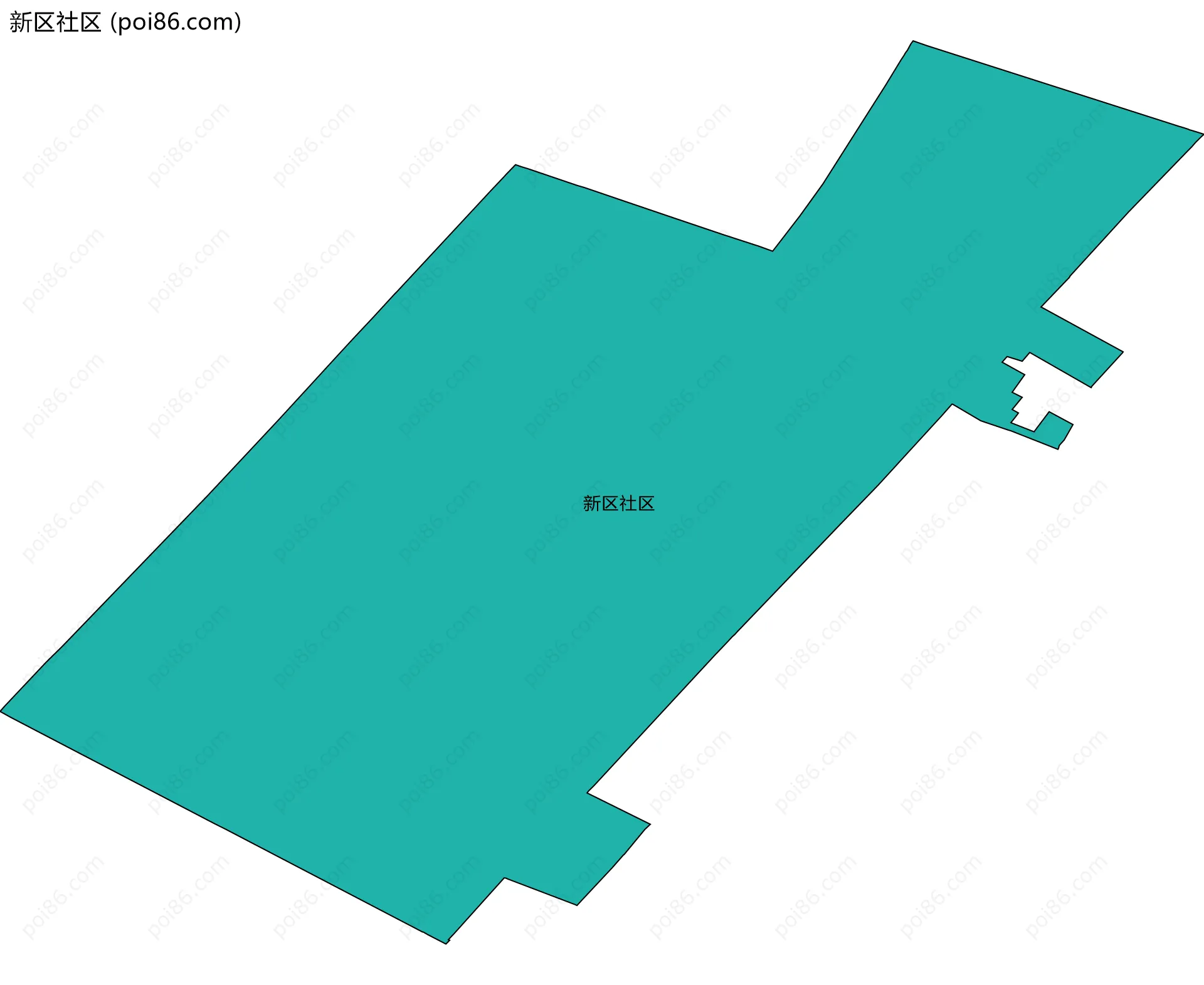 新区社区边界地图