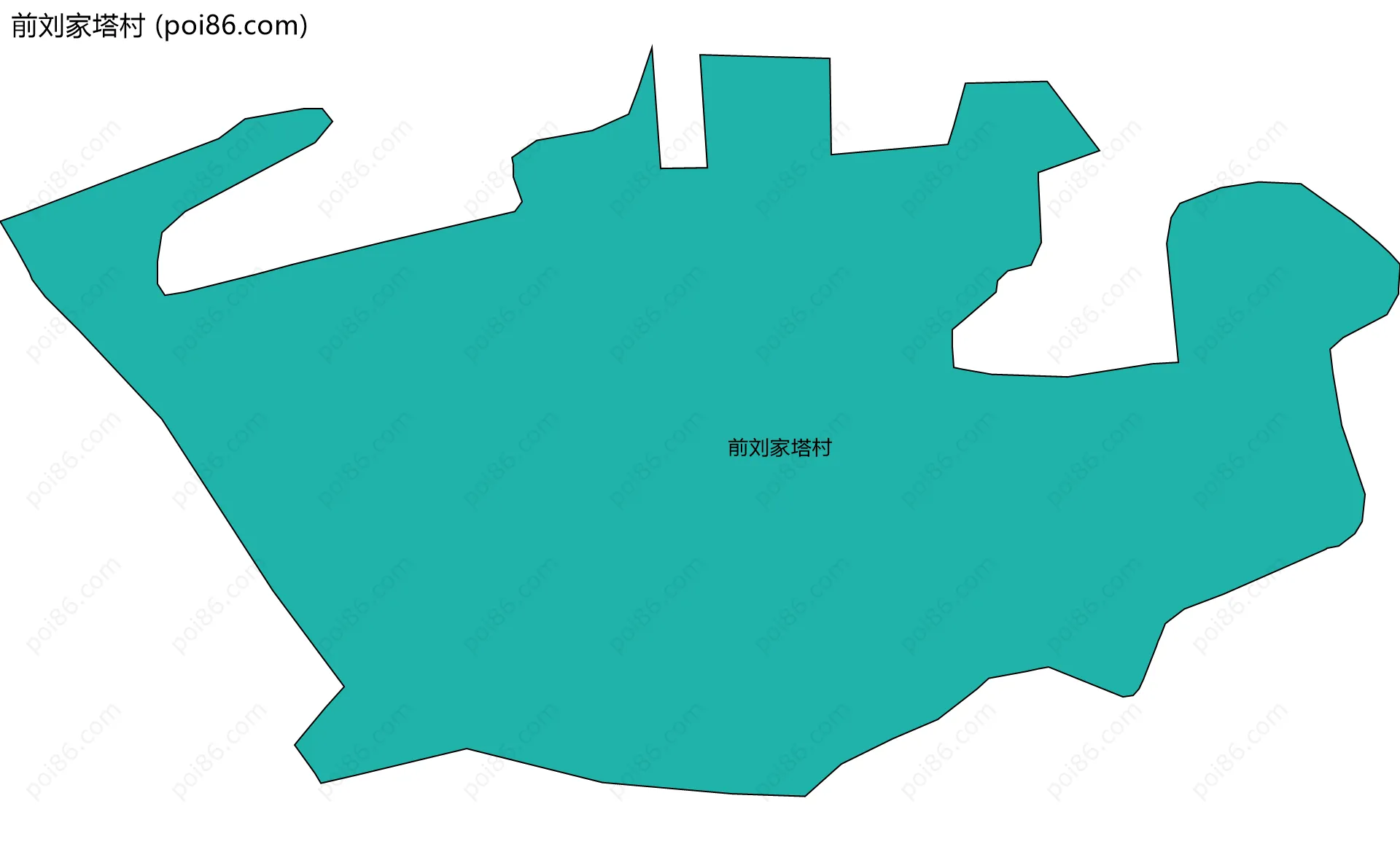 前刘家塔村边界地图