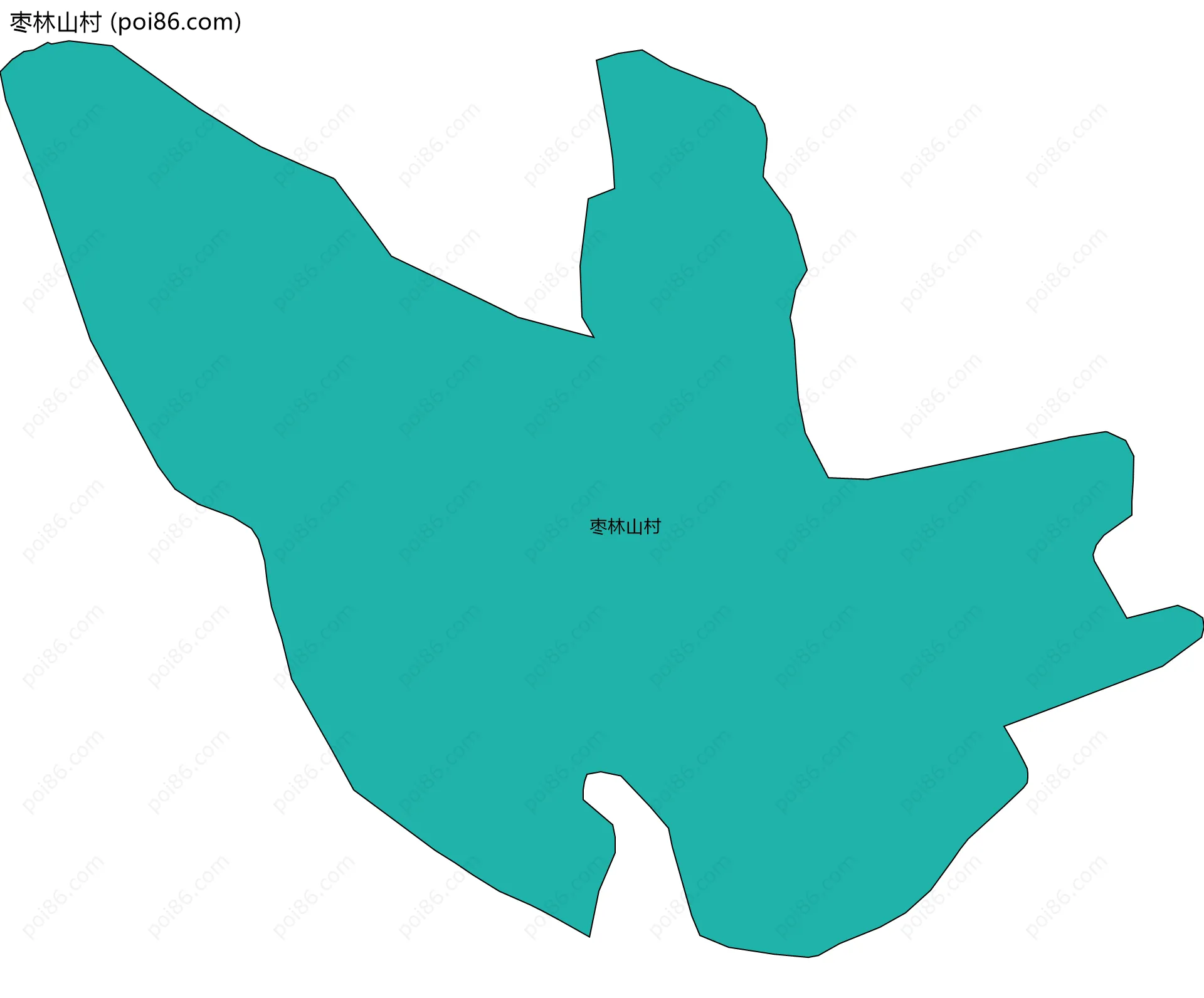 枣林山村边界地图