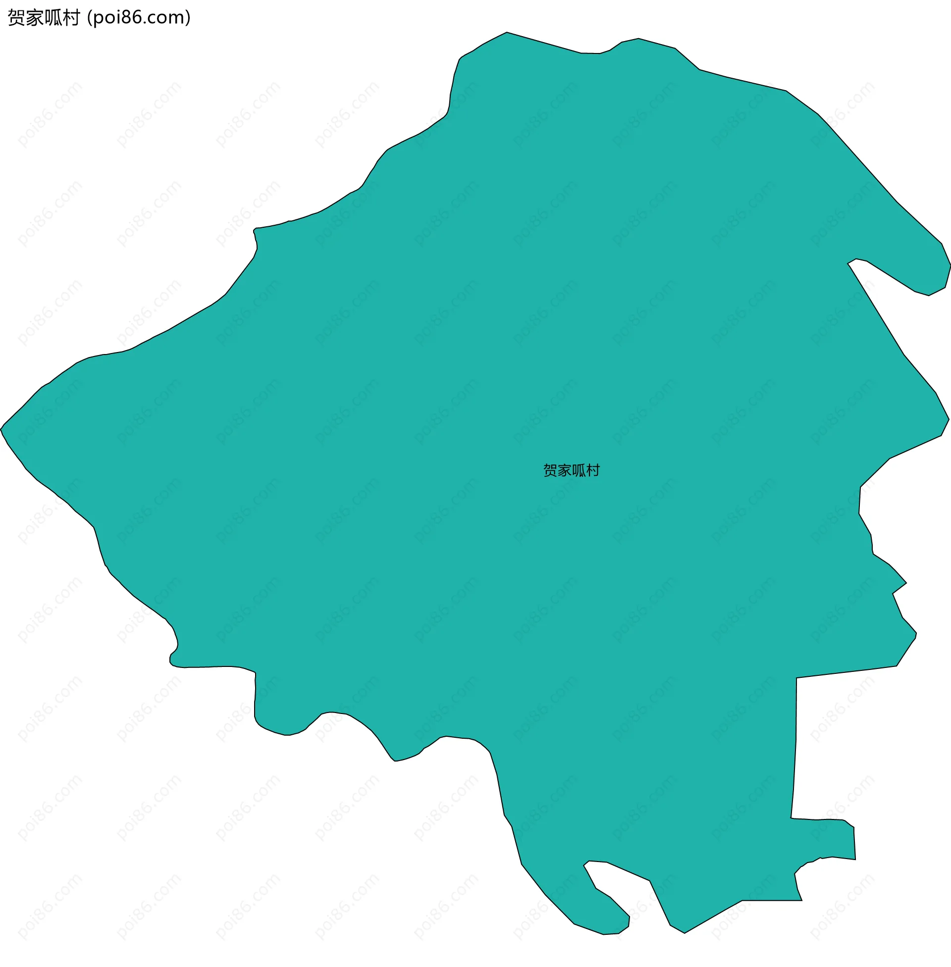 贺家呱村边界地图