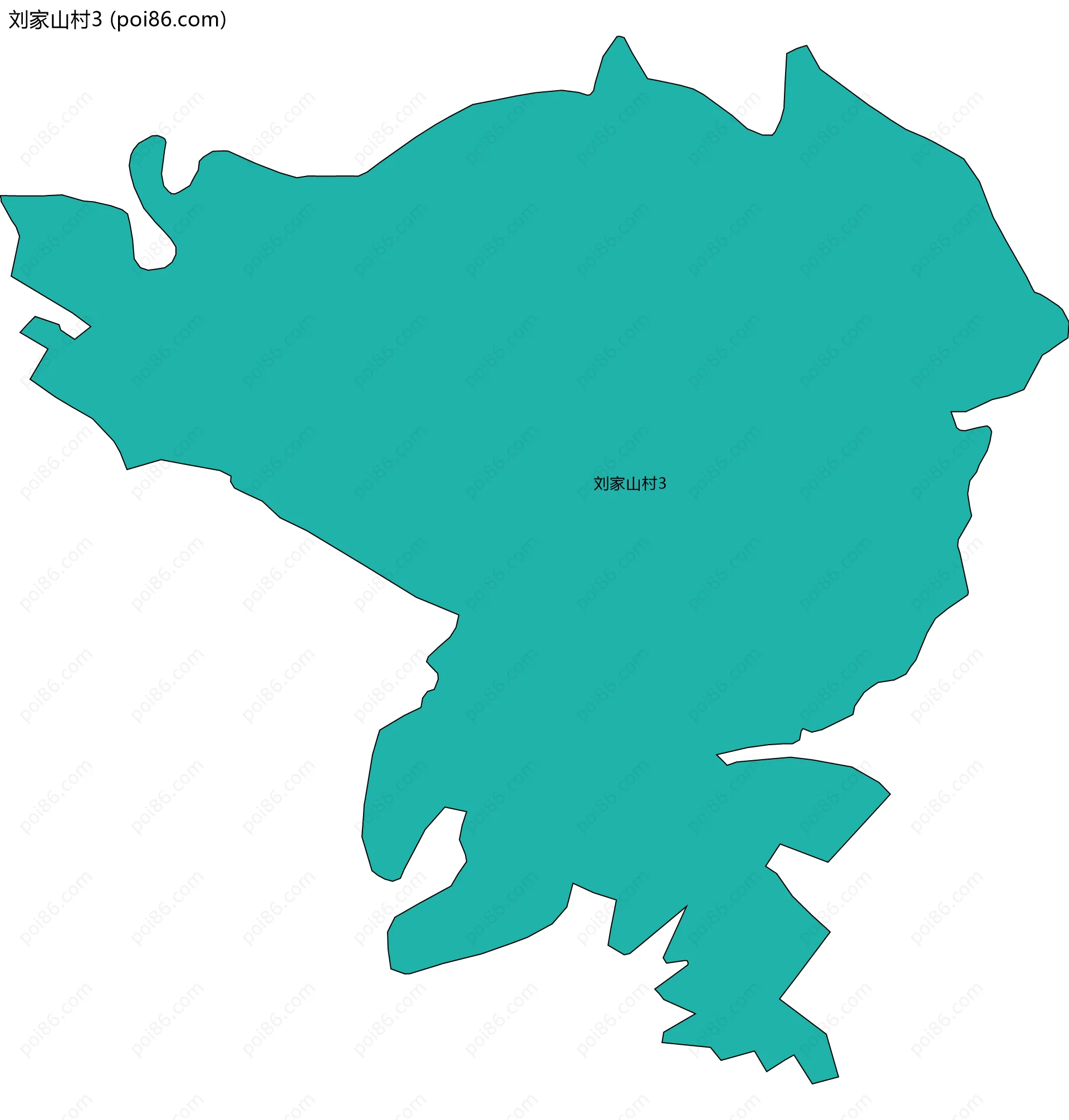 刘家山村3边界地图