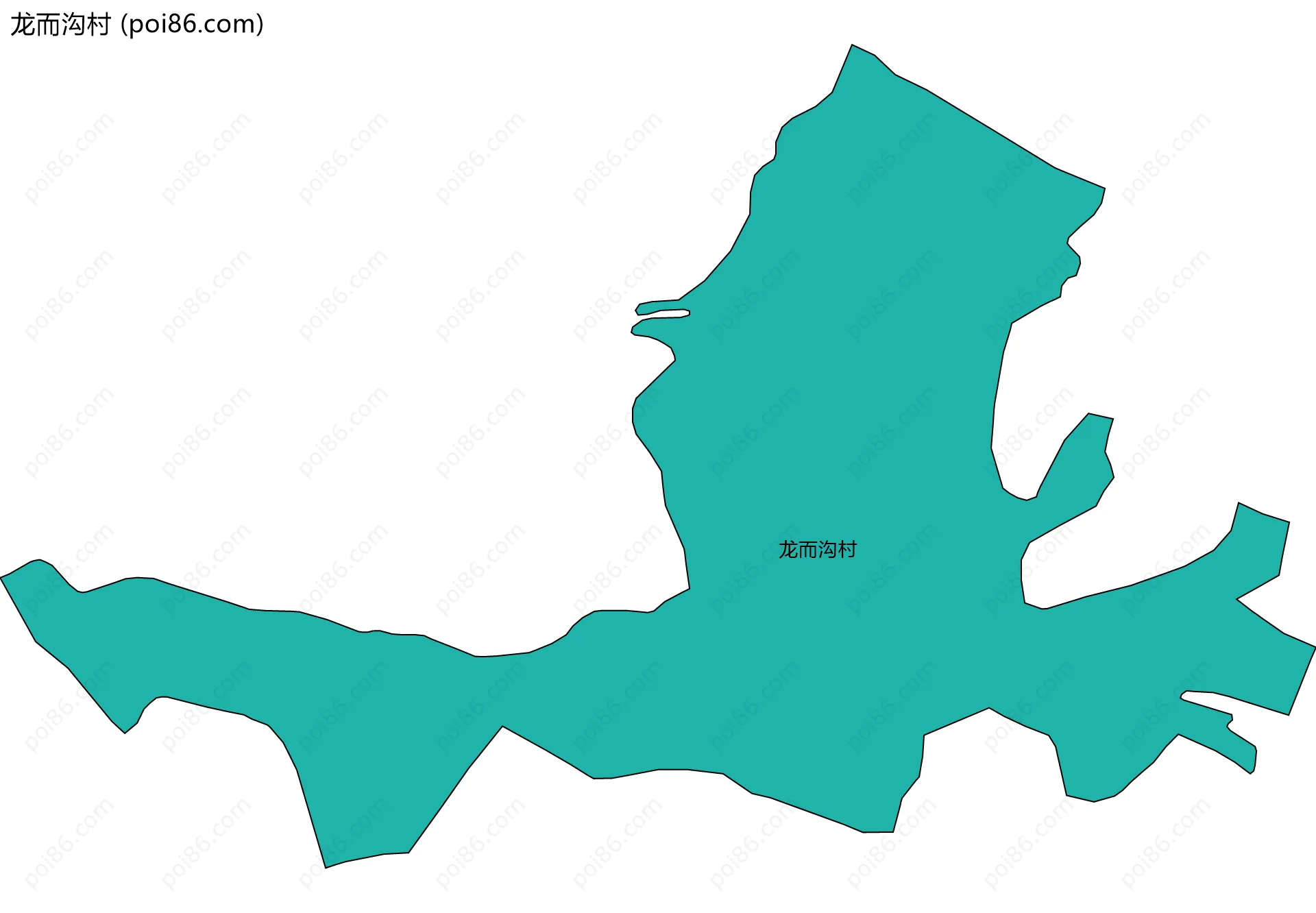 龙而沟村边界地图