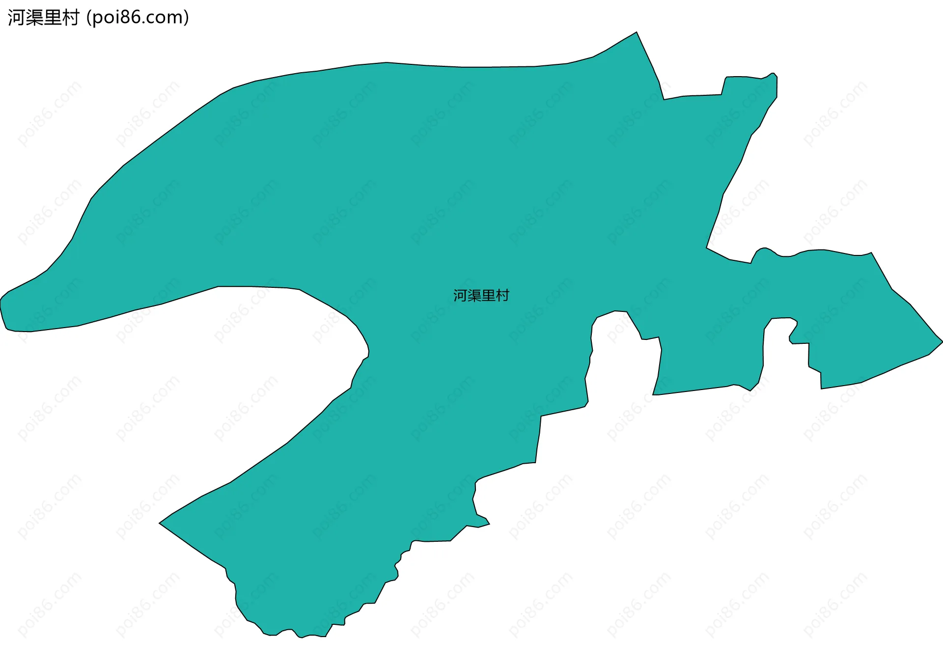 河渠里村边界地图